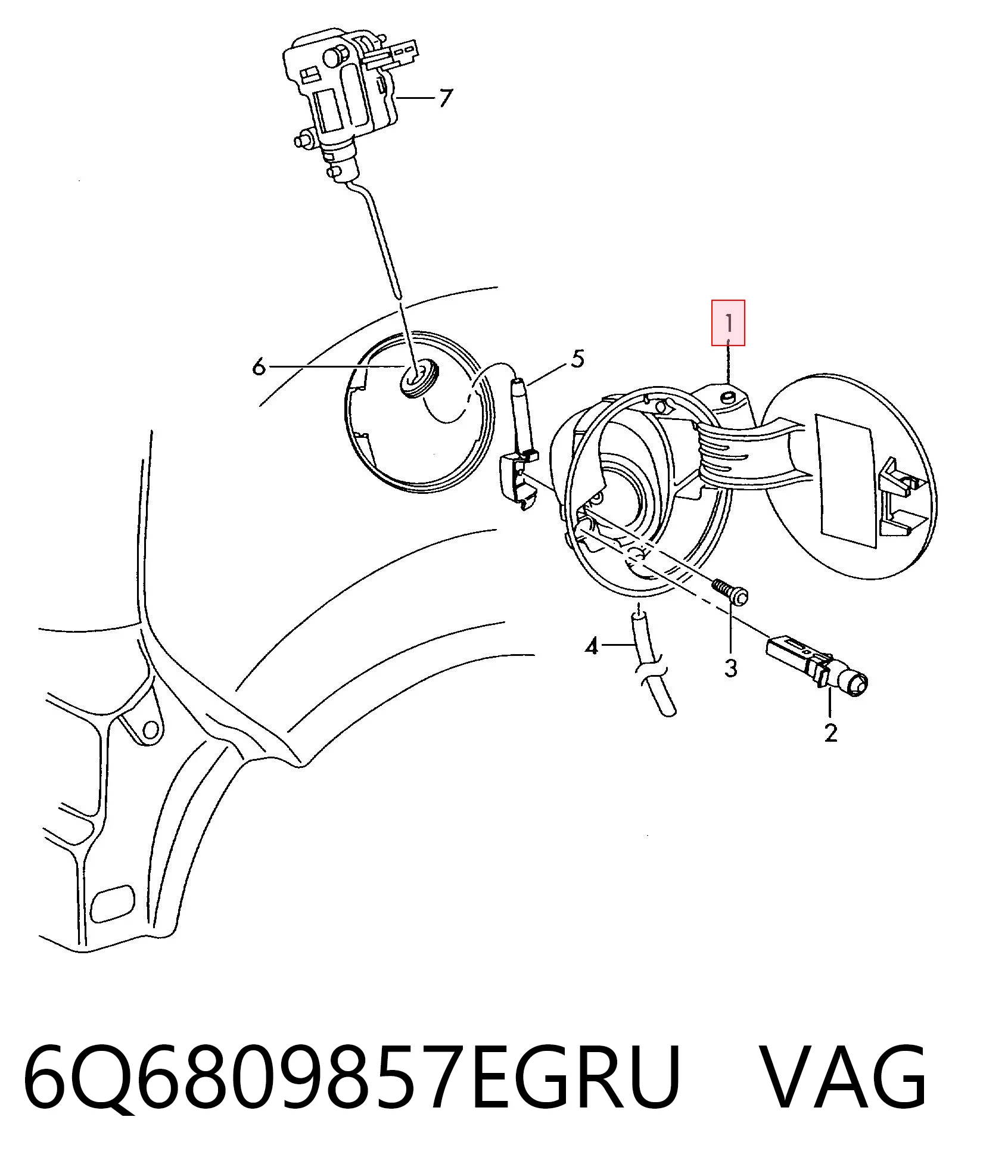 Alcapão do tanque de combustível para Volkswagen Polo IV 9A4