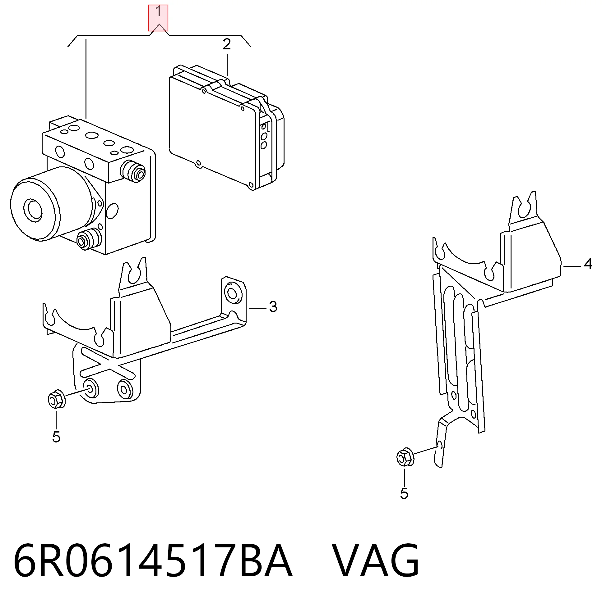 Unidade hidráulico de controlo ABS Volkswagen Polo V 6R1, 6C1