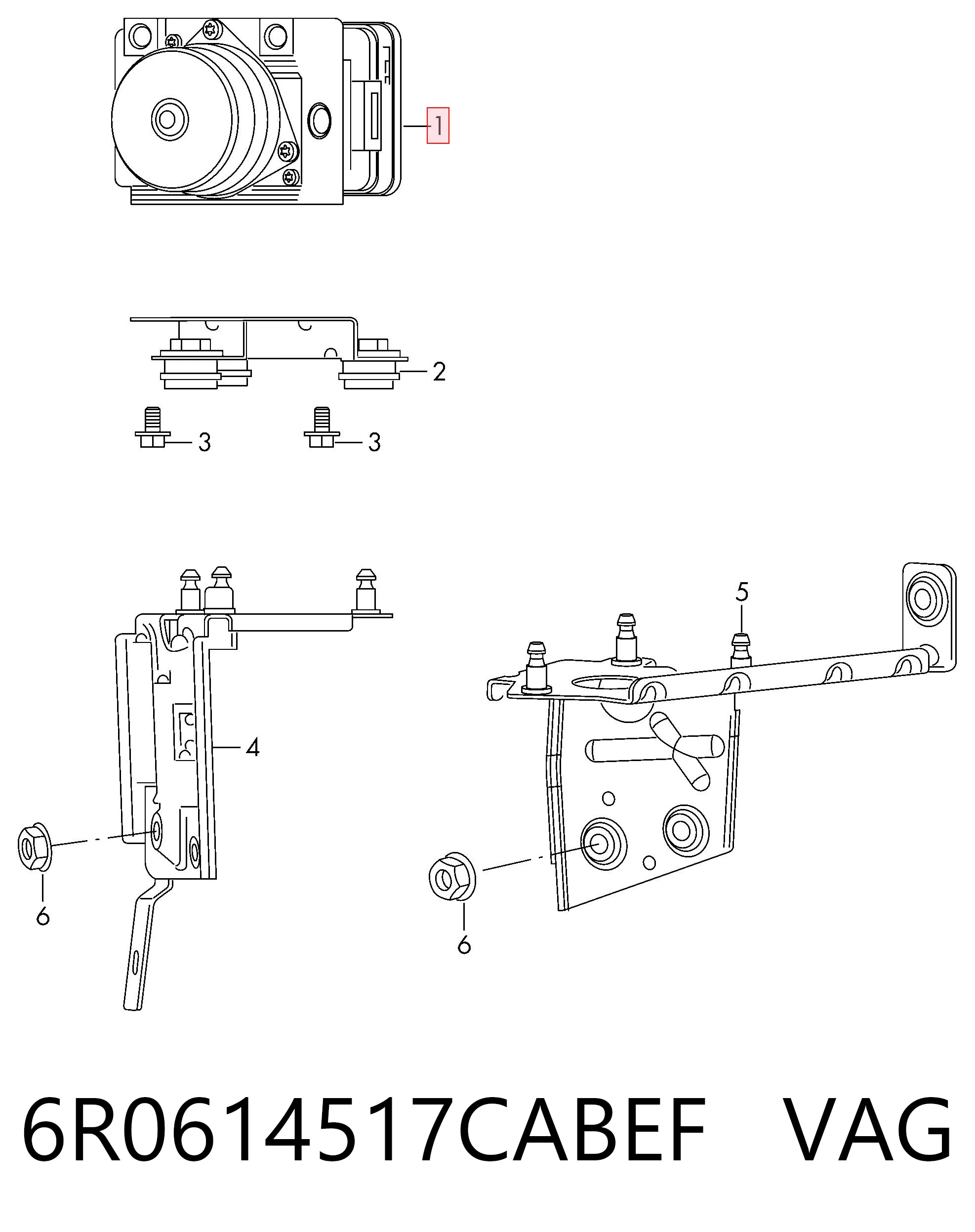 Unidade hidráulico de controlo ABS para Skoda Rapid  NH3, NK3, NK6
