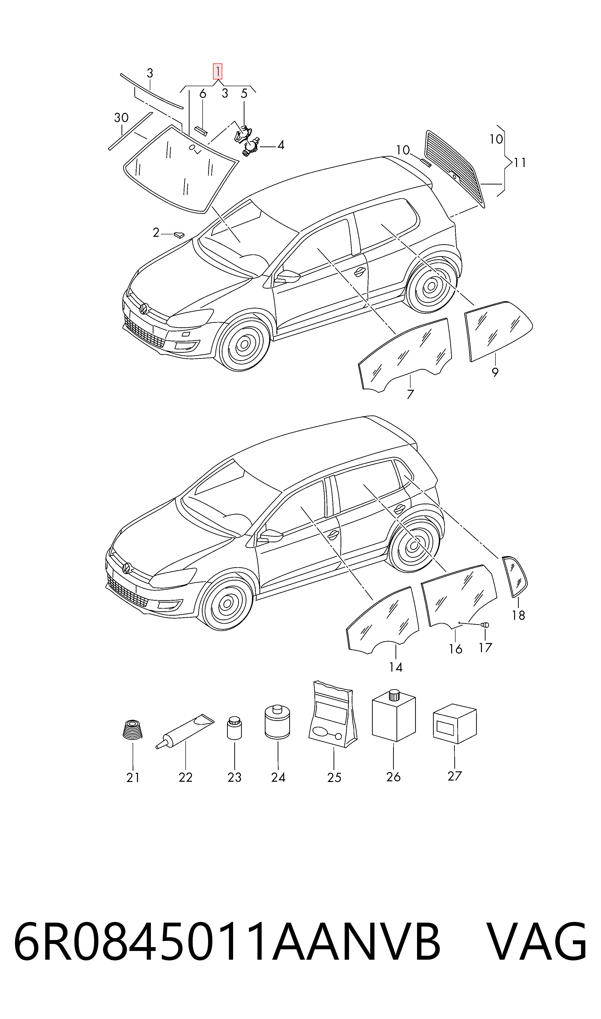 Compre Pára-brisas Volkswagen Polo 