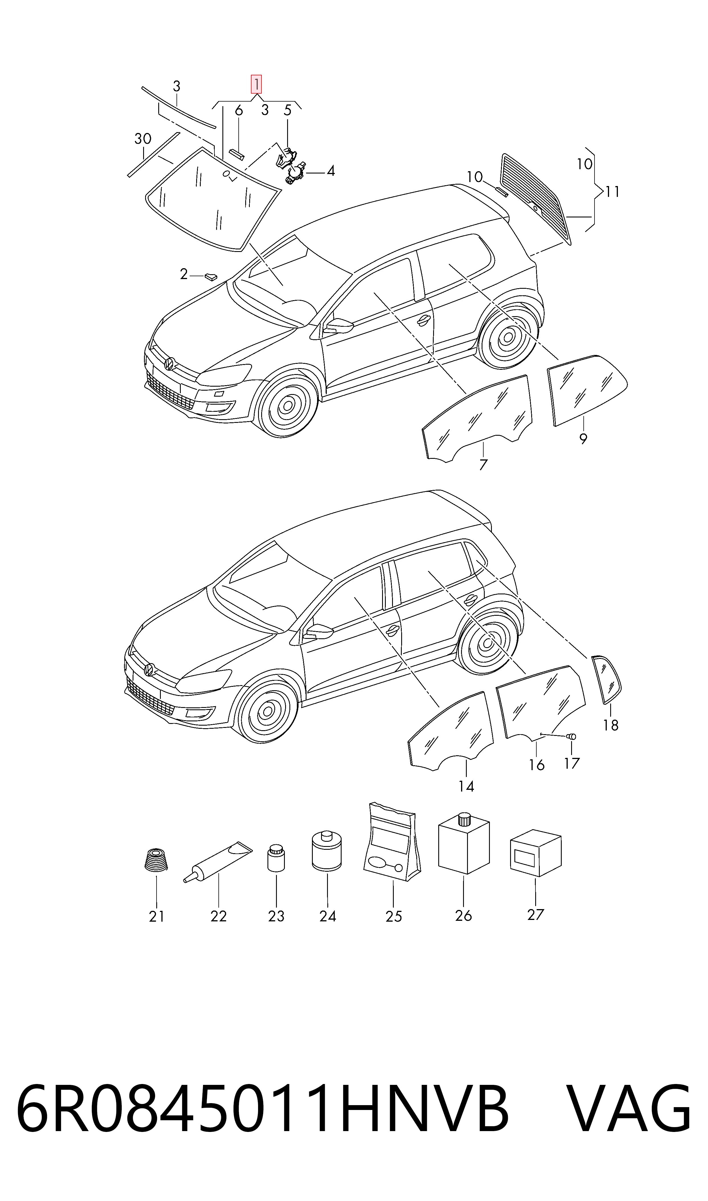 Compre Pára-brisas Volkswagen Polo 