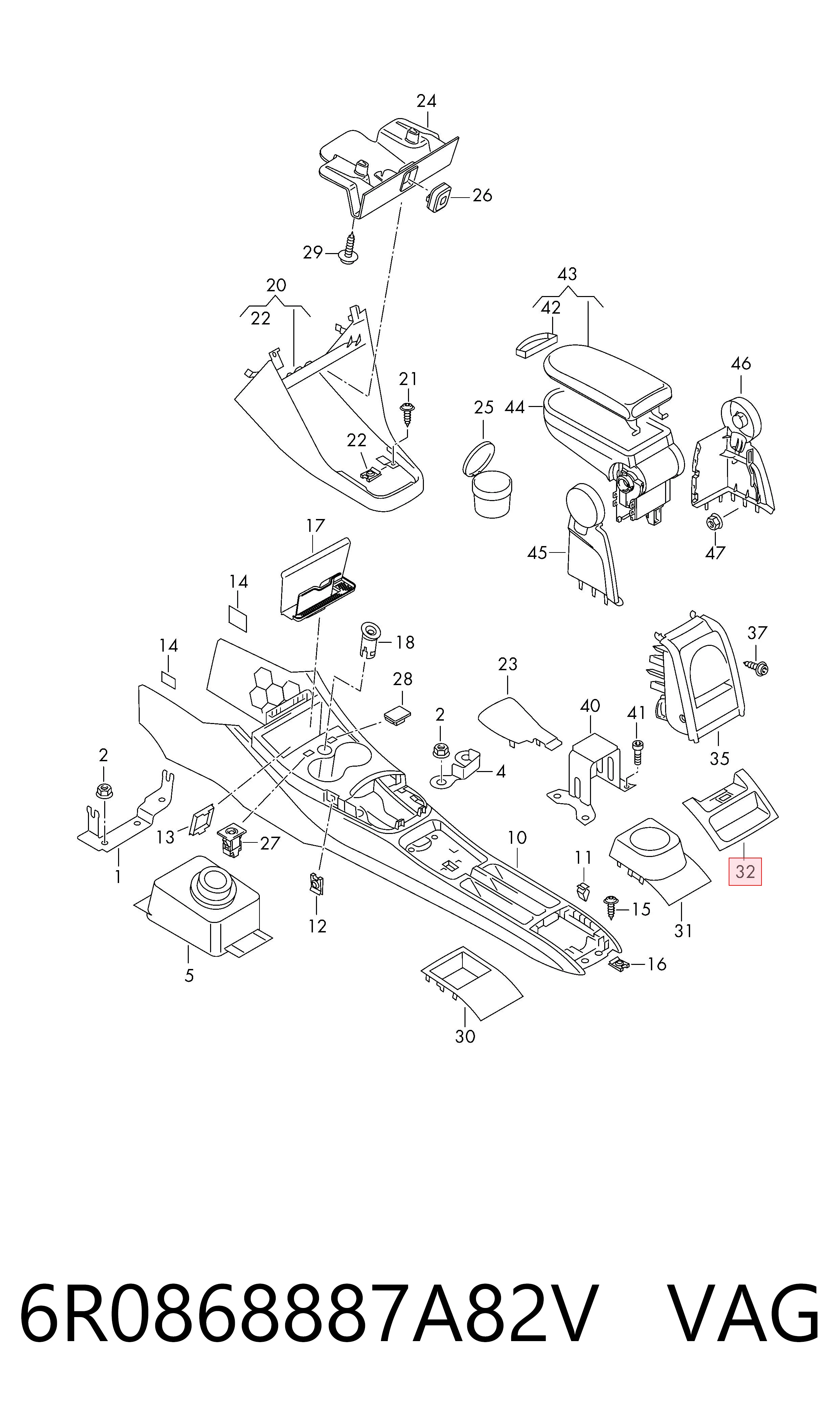  VAG 6R0868887A82V preço, a partir de 40,19 USD
