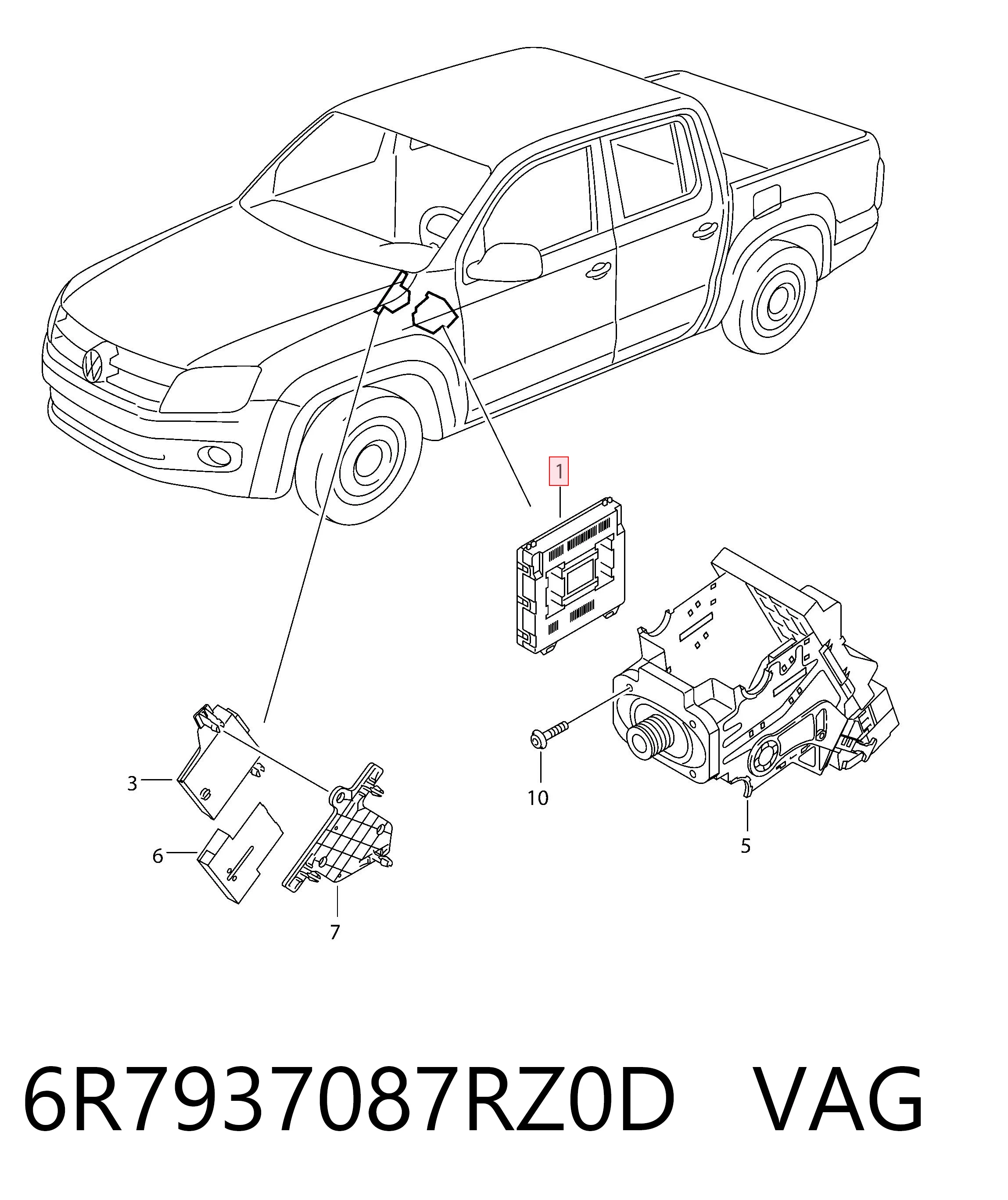 Unidade de conforto Volkswagen AMAROK  2HA, 2HB, S1B, S6B, S7A, S7B ao melhor preço