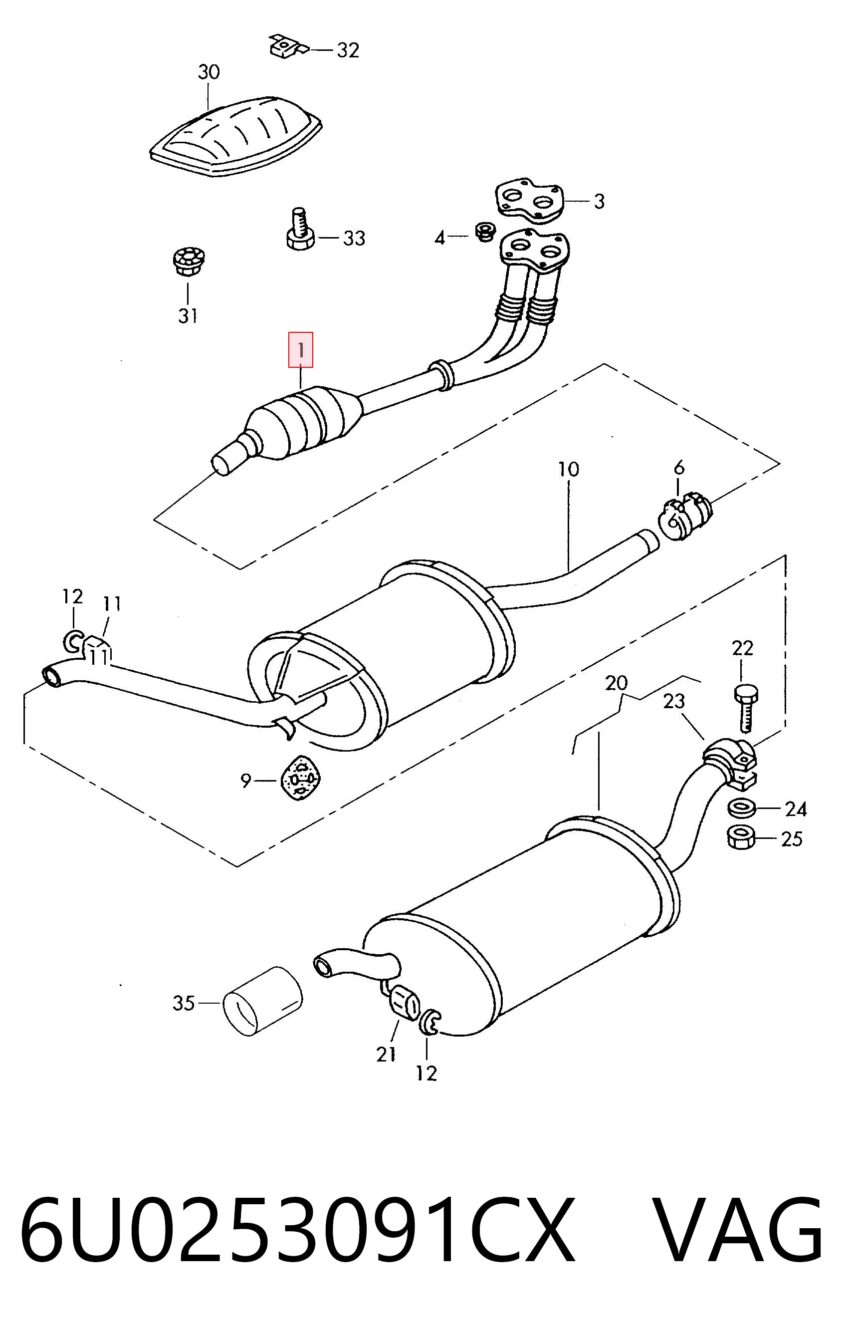 Convertidor - catalisador para Skoda Felicia 791, 6U1