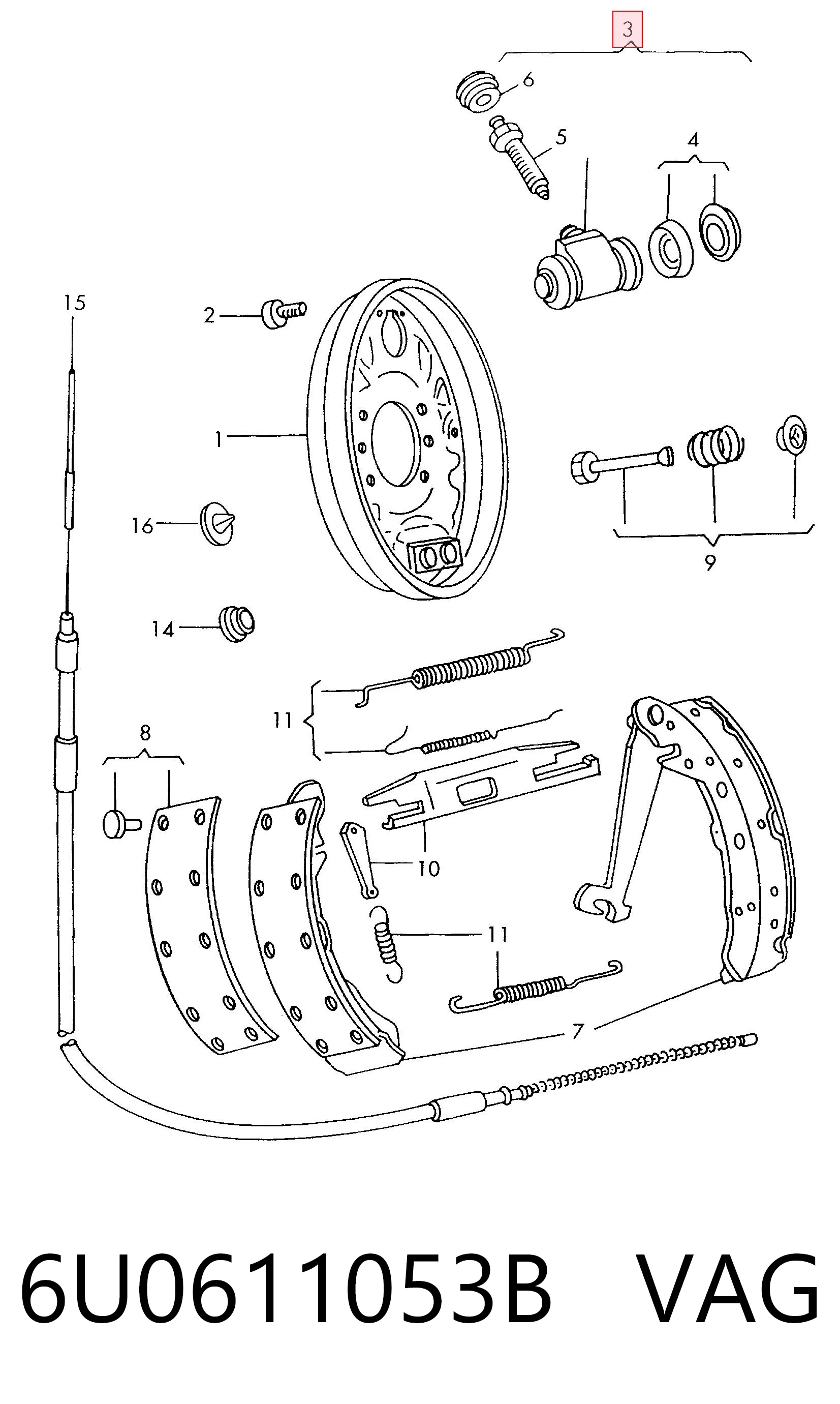 6U0611053B VAG