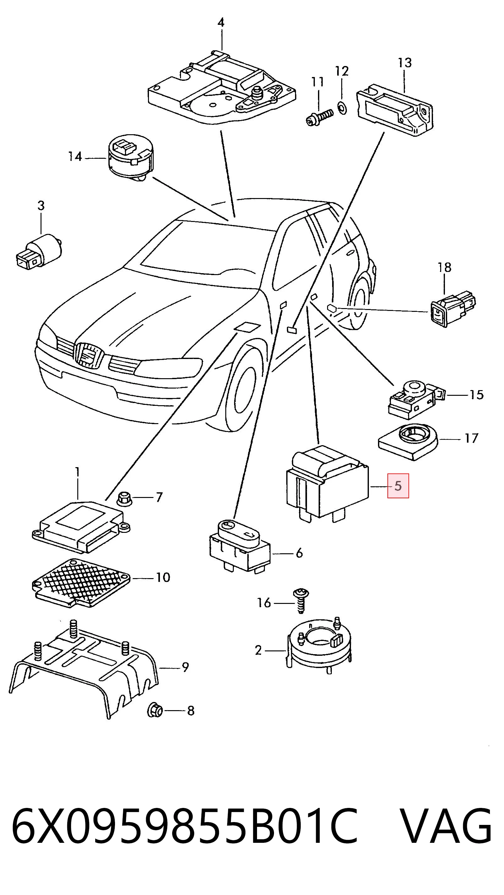 Botão dianteiro direito de ativação de motor de acionamento de vidro VAG 6X0959855B01C preço, a partir de 9,72 USD