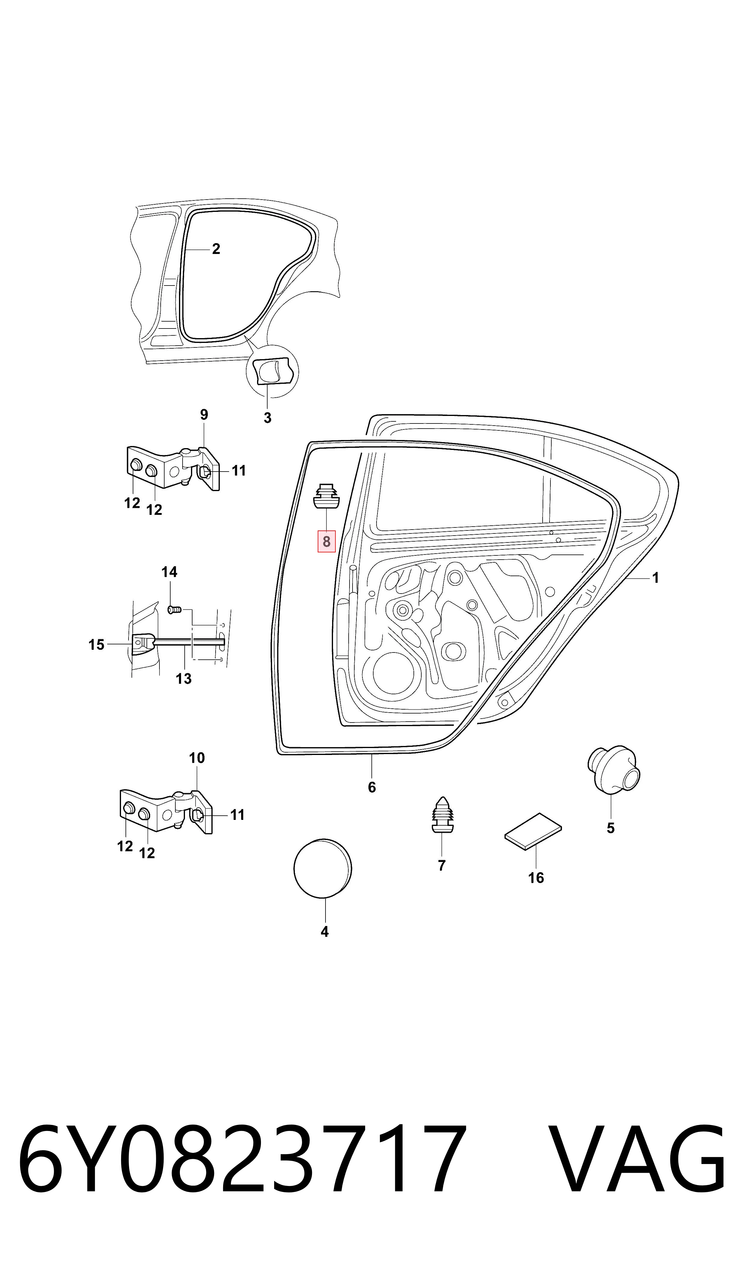  VAG 6Y0823717 preço, a partir de 1,28 USD