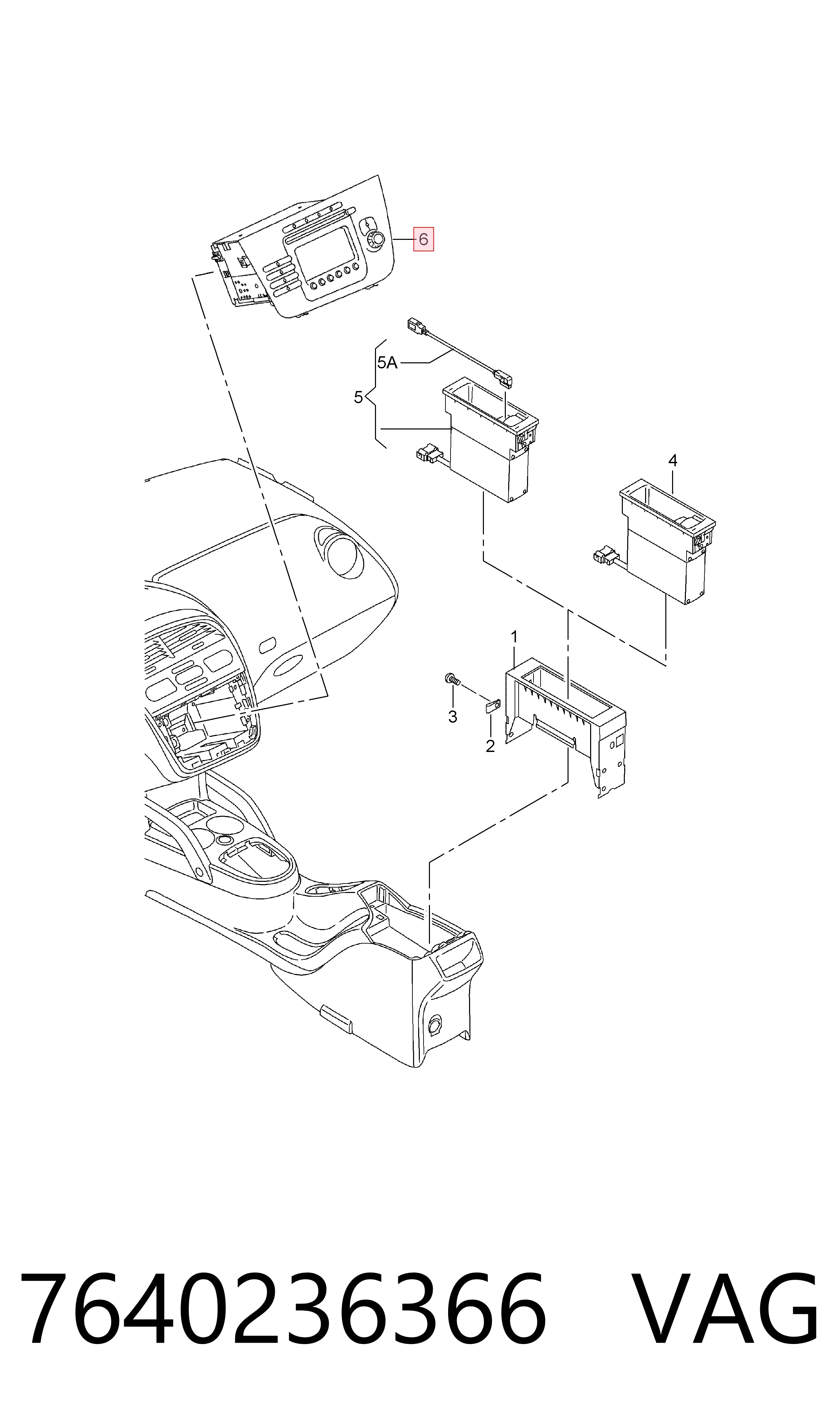 Aparelhagem de som (rádio AM/FM) para Seat Altea  5P1