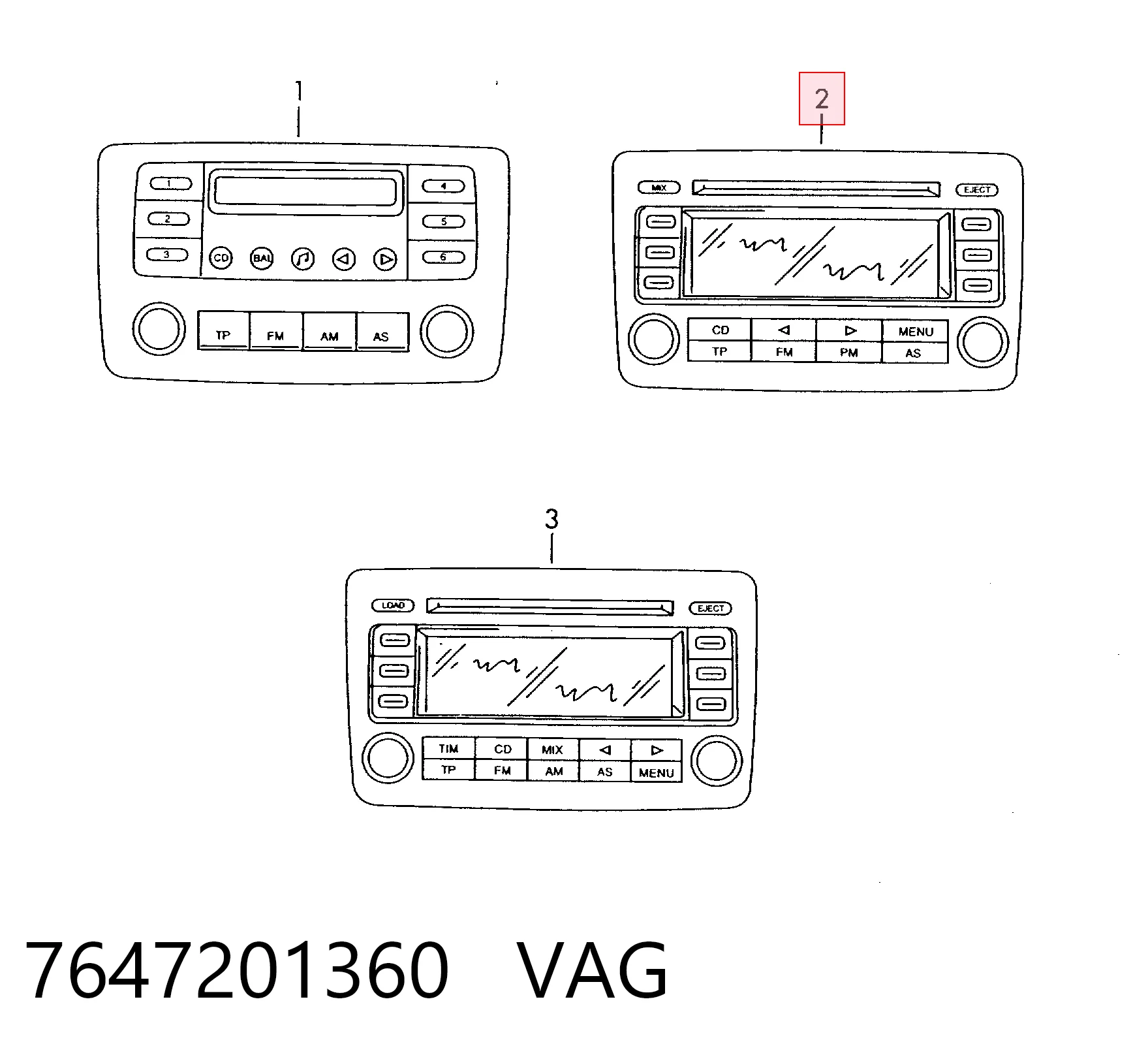 Aparelhagem de som (rádio AM/FM) Seat Altea  5P1