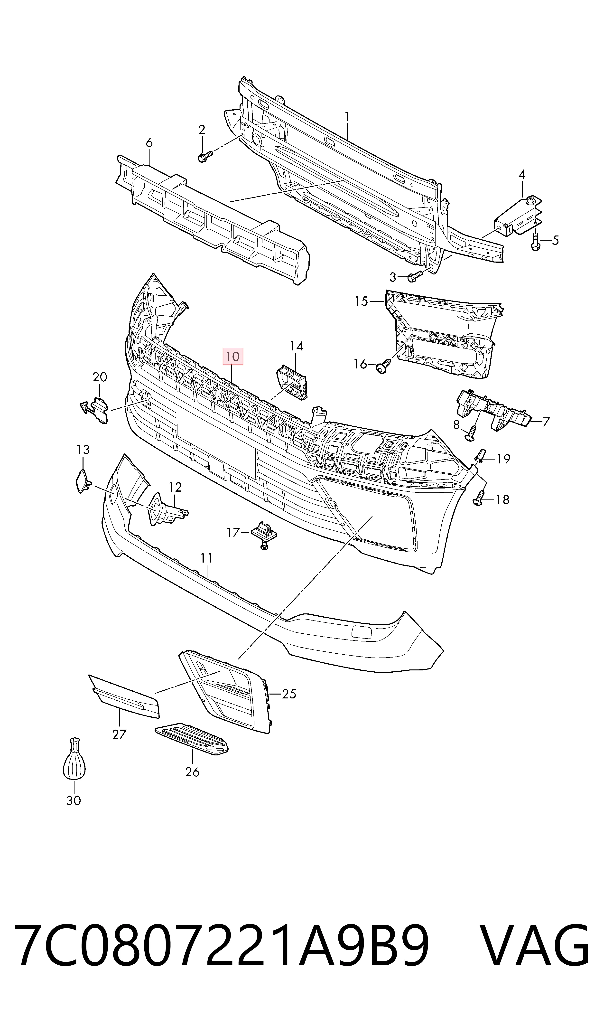 Pára-choque dianteiro para Volkswagen Crafter SY, SX, SYB, SYC, SYD, SYM