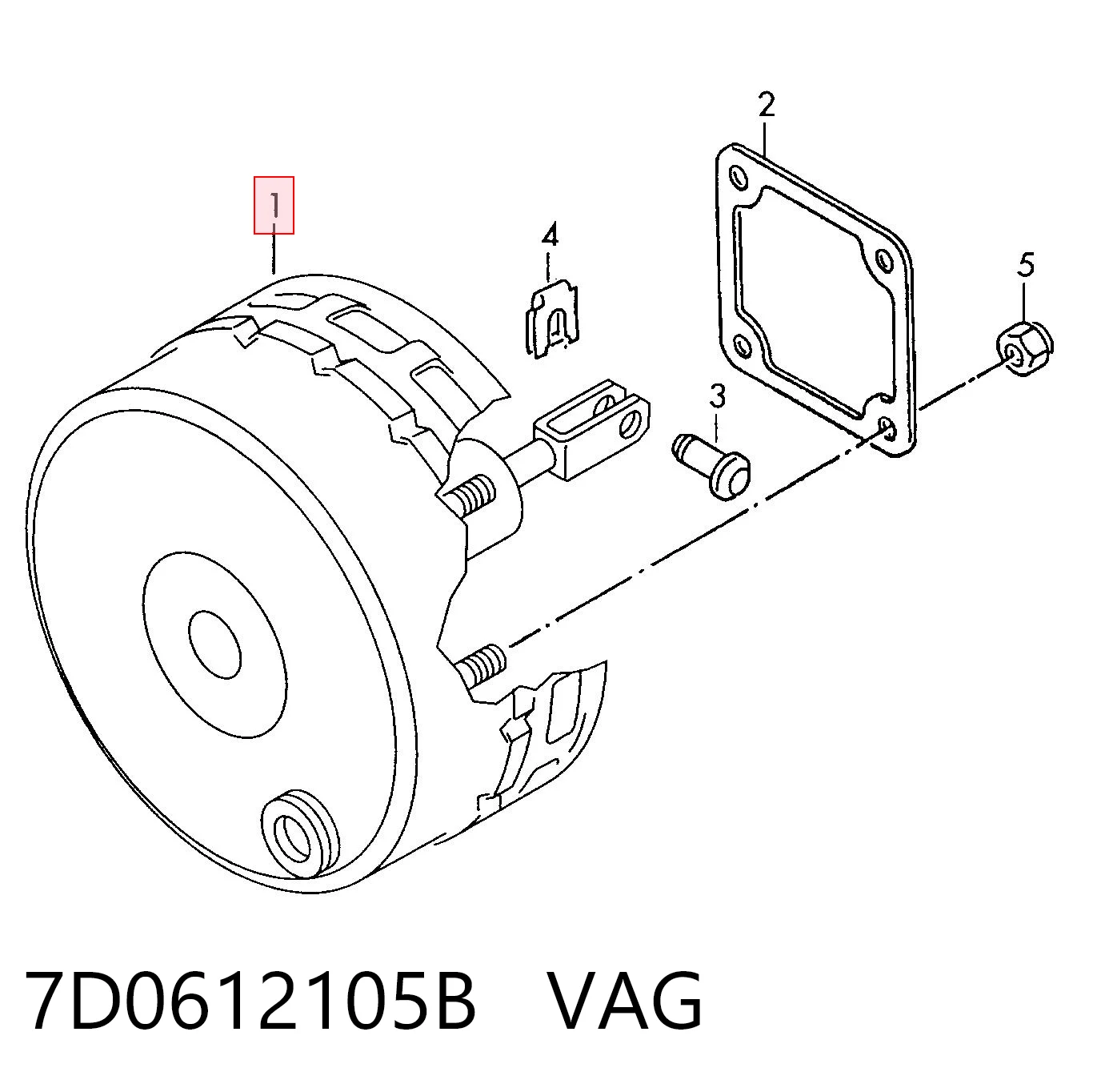 7D0612105B VAG Reforçador dos freios a vácuo