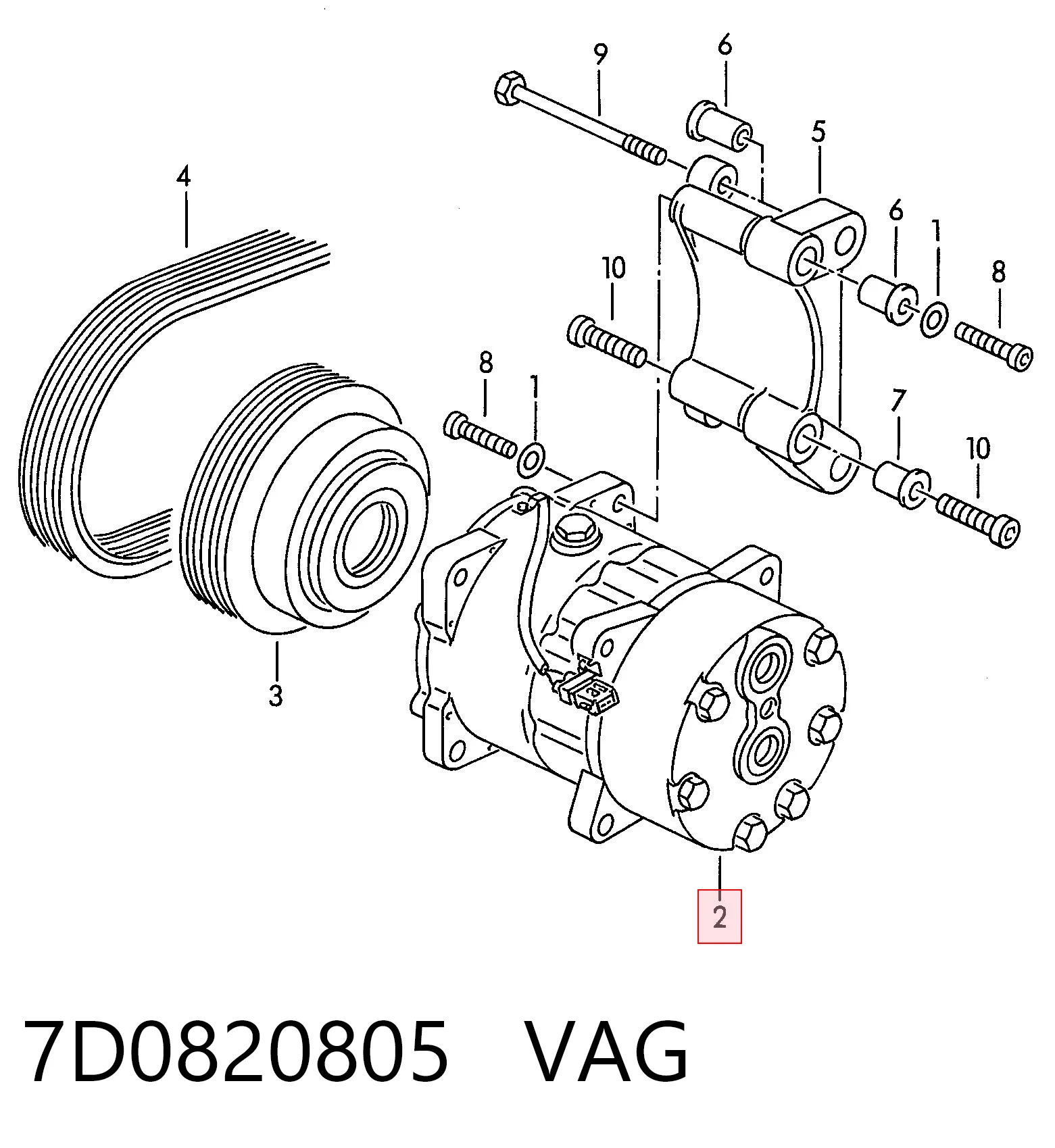 Compressor de aparelho de ar condicionado VAG 7D0820805 preço, a partir de 310,61 USD