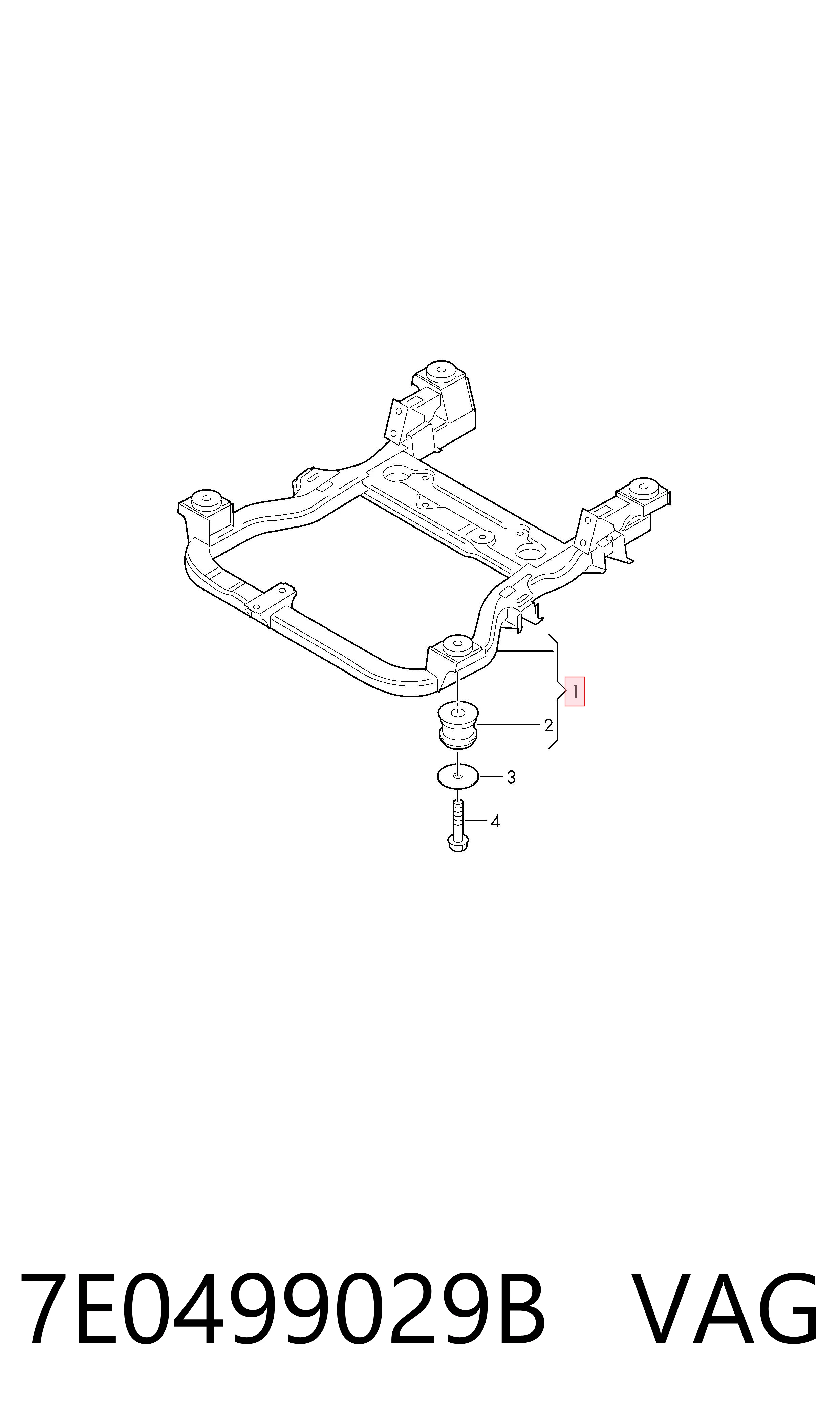 Viga de suspensão dianteira (plataforma veicular) Volkswagen Transporter T5 ônibus (7HB, 7HJ, 7EB, 7EJ) (2003 - 2016) T5
