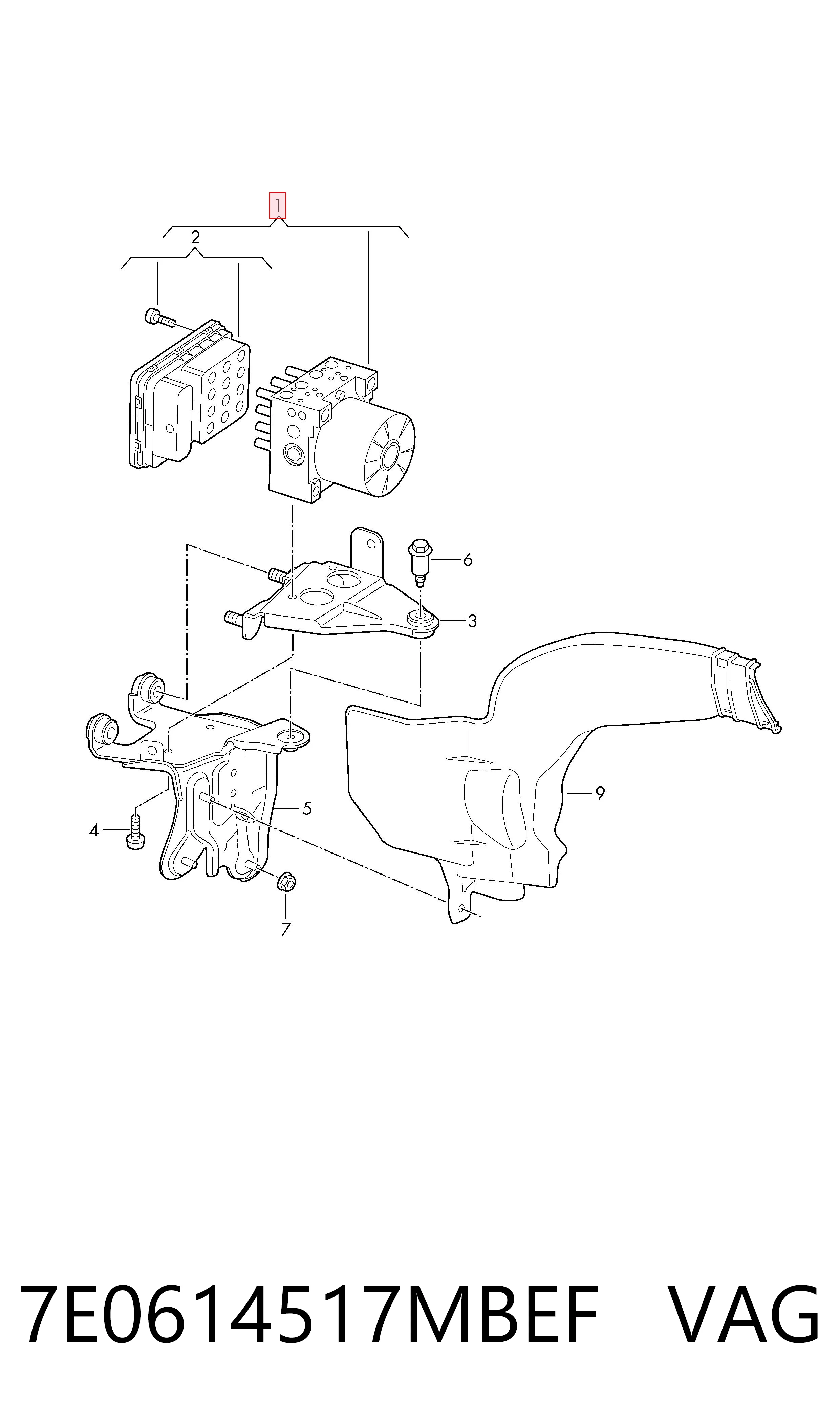  Unidade hidráulico de controlo ABS Volkswagen Caddy IV carrinha (SAB, SAJ) (2015 - 2026) IV