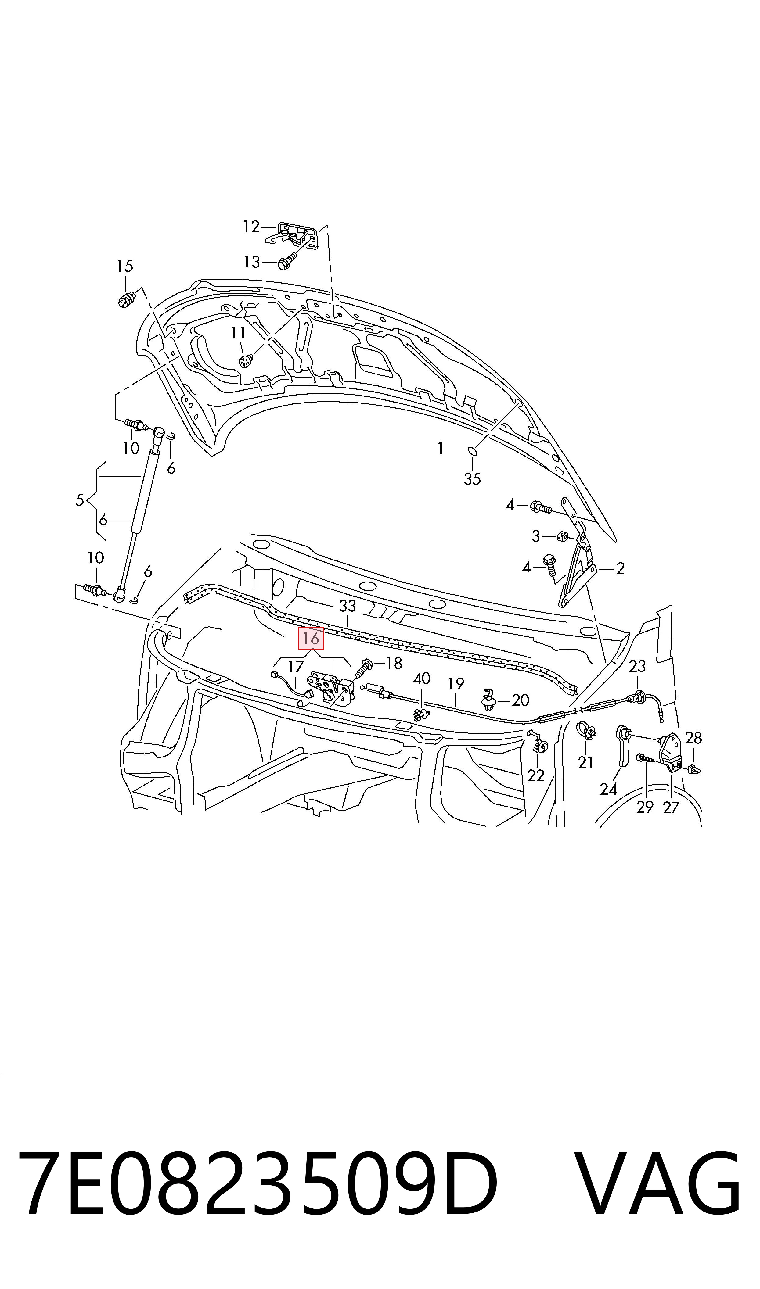 Compre Fecho da capota Volkswagen Multivan 