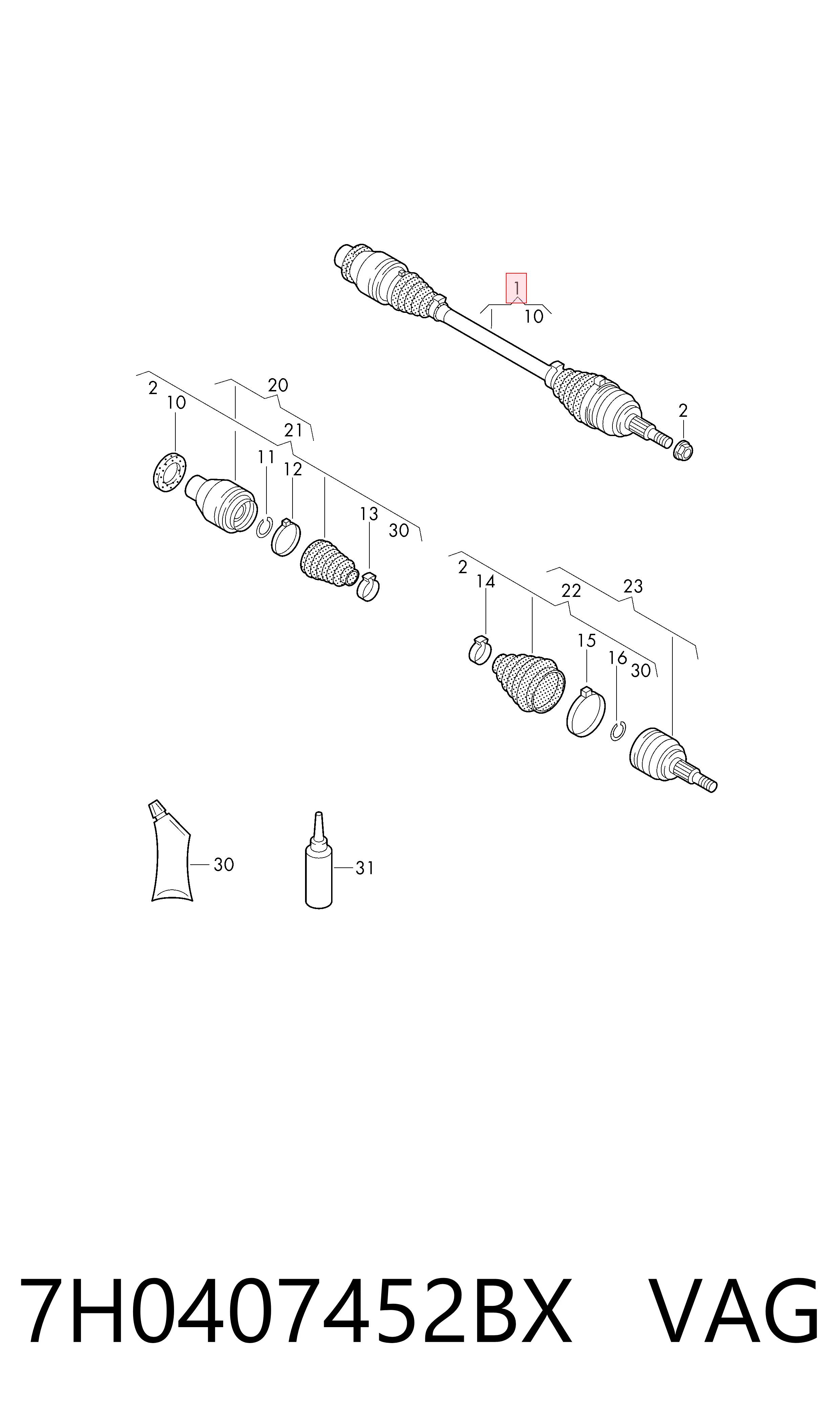 7H0407452BX VAG