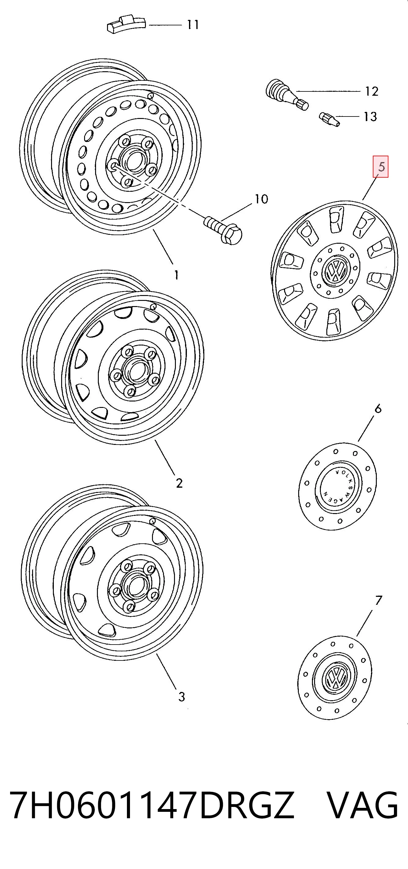 7H0601147DRGZ VAG