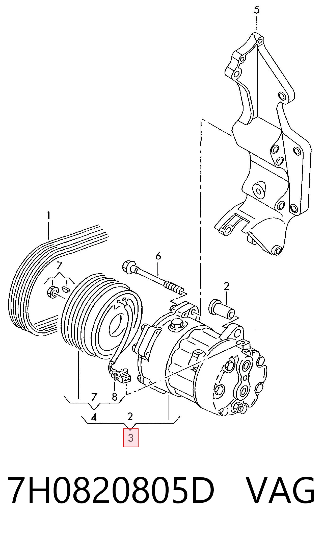 7H0820805D VAG