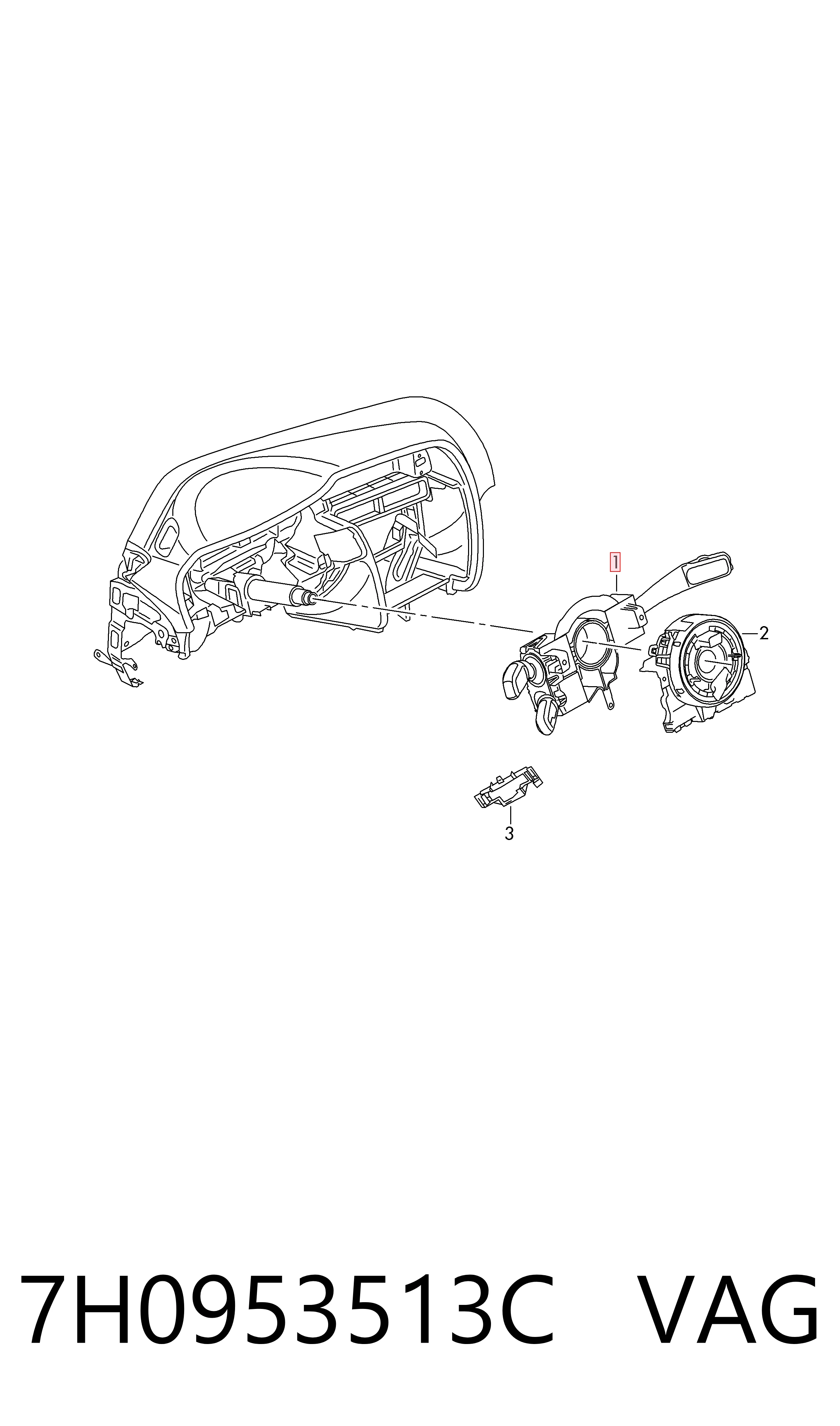 7H0953513C VAG Comutador de controlo de cruzeiro