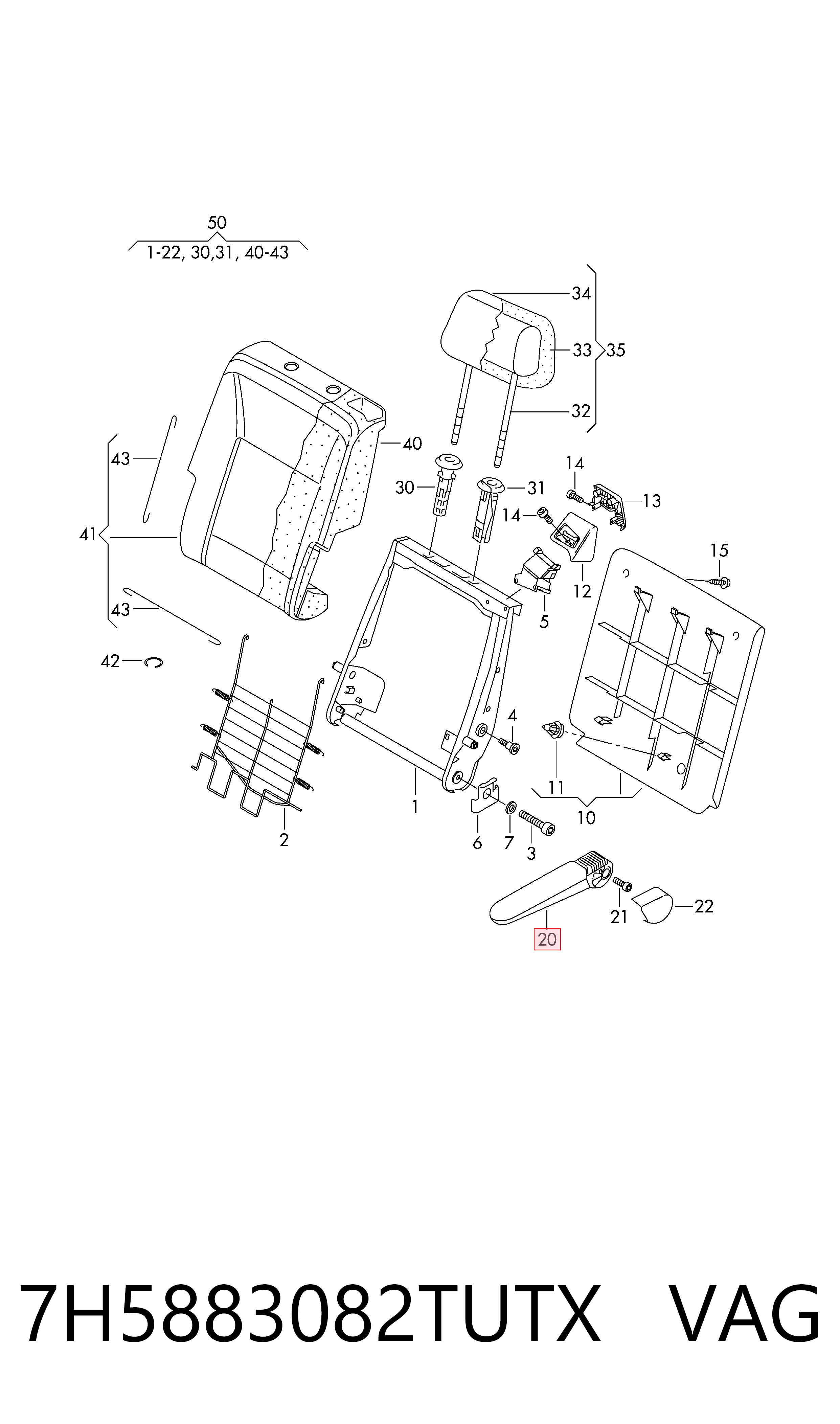 Braço de consola central Volkswagen Multivan  7HM, 7HN, 7HF, 7EF, 7EM, 7EN ao melhor preço