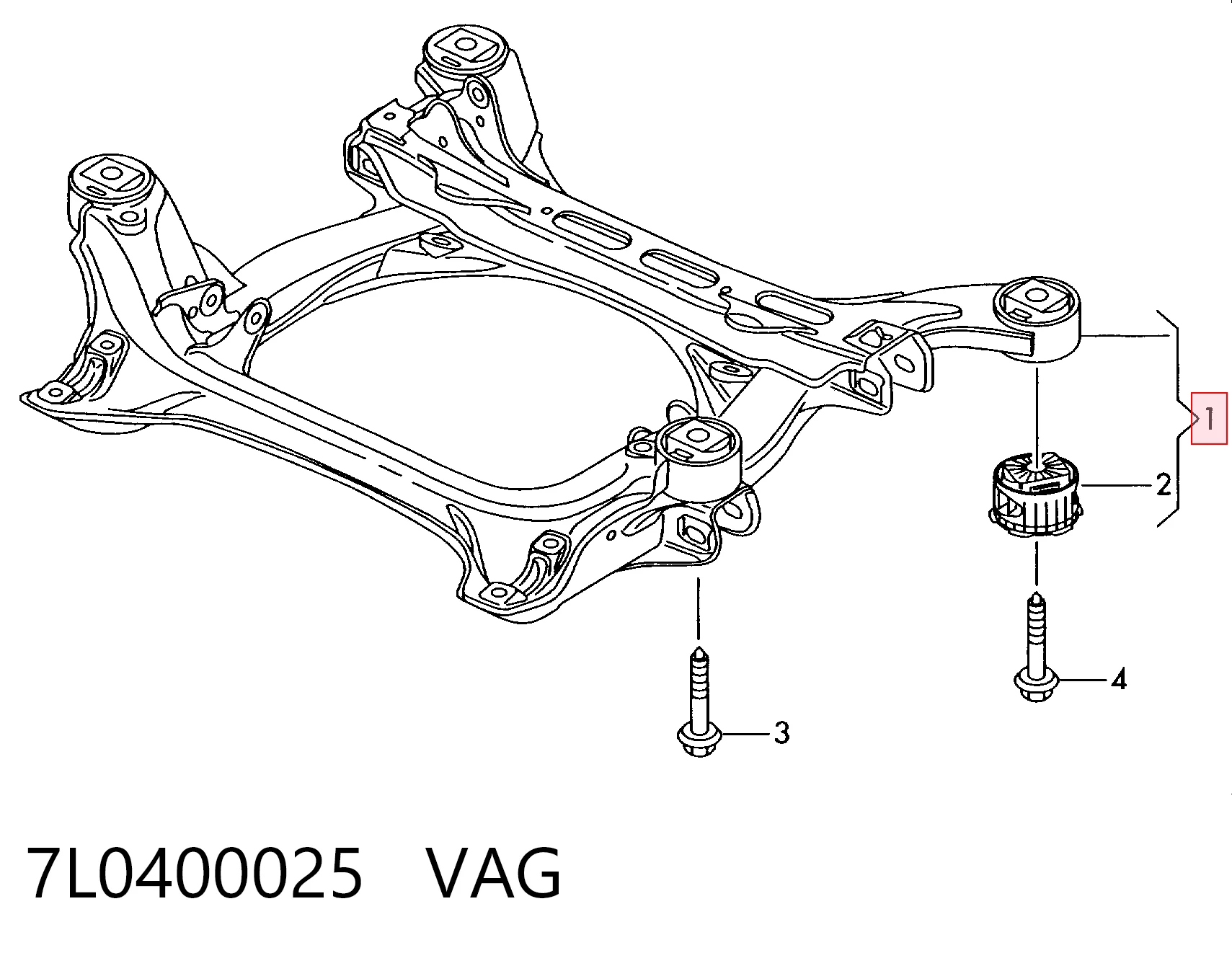 Compre Viga de suspensão dianteira (plataforma veicular) Volkswagen Touareg 1