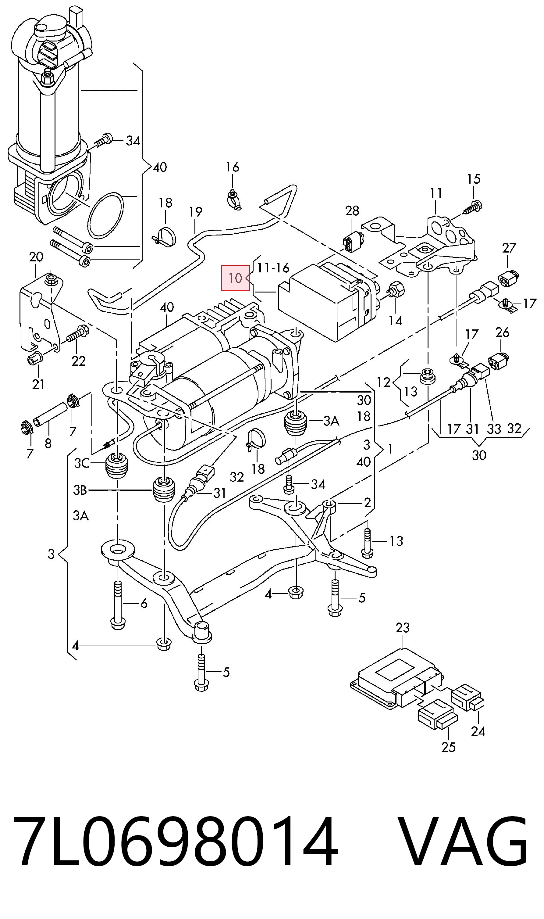 Unidade de válvulas de suspensão regulada VAG 7L0698014 preço, a partir de 165,12 USD