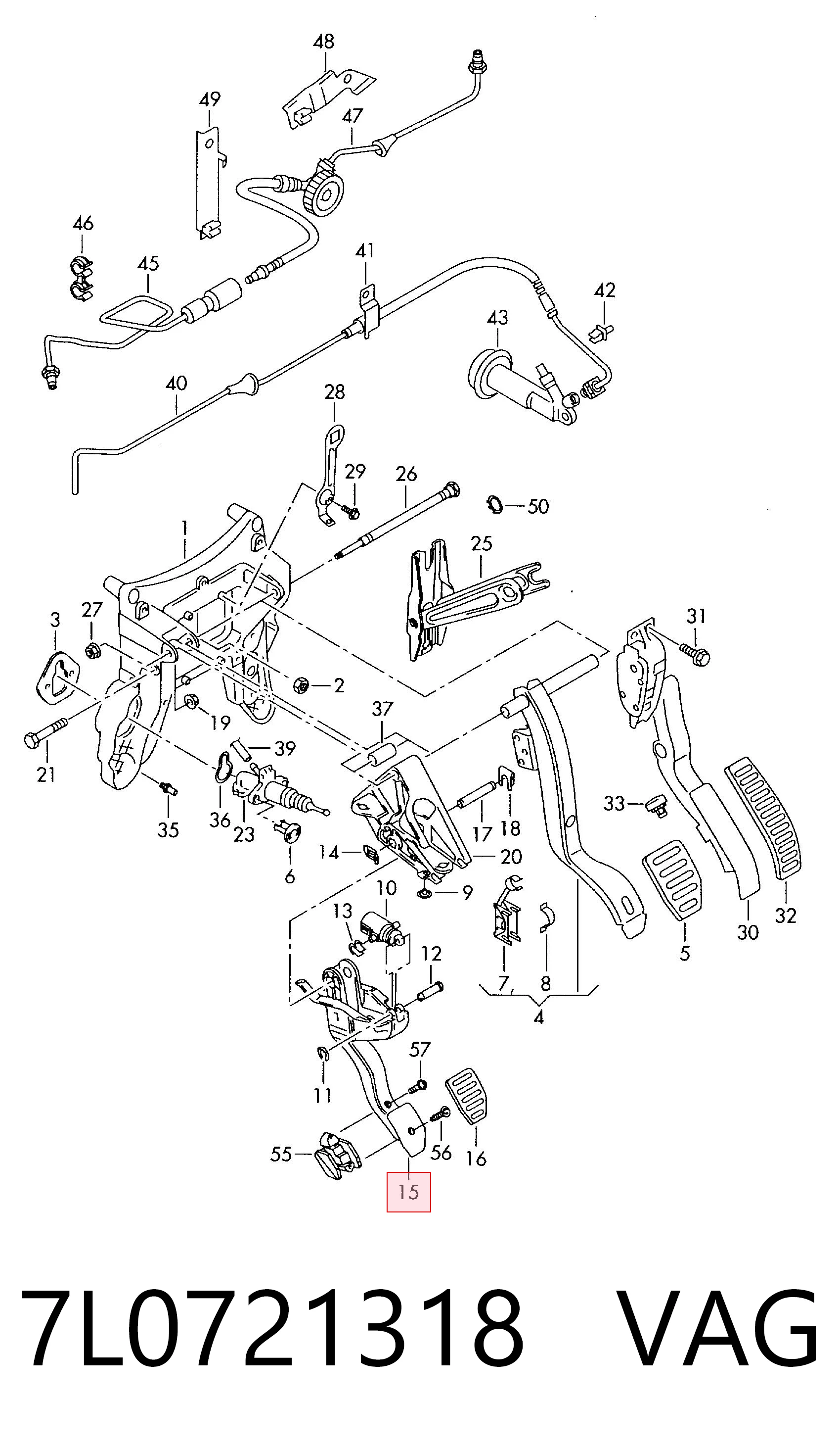 Pedal de embraiagem Audi Q7  4LB ao melhor preço
