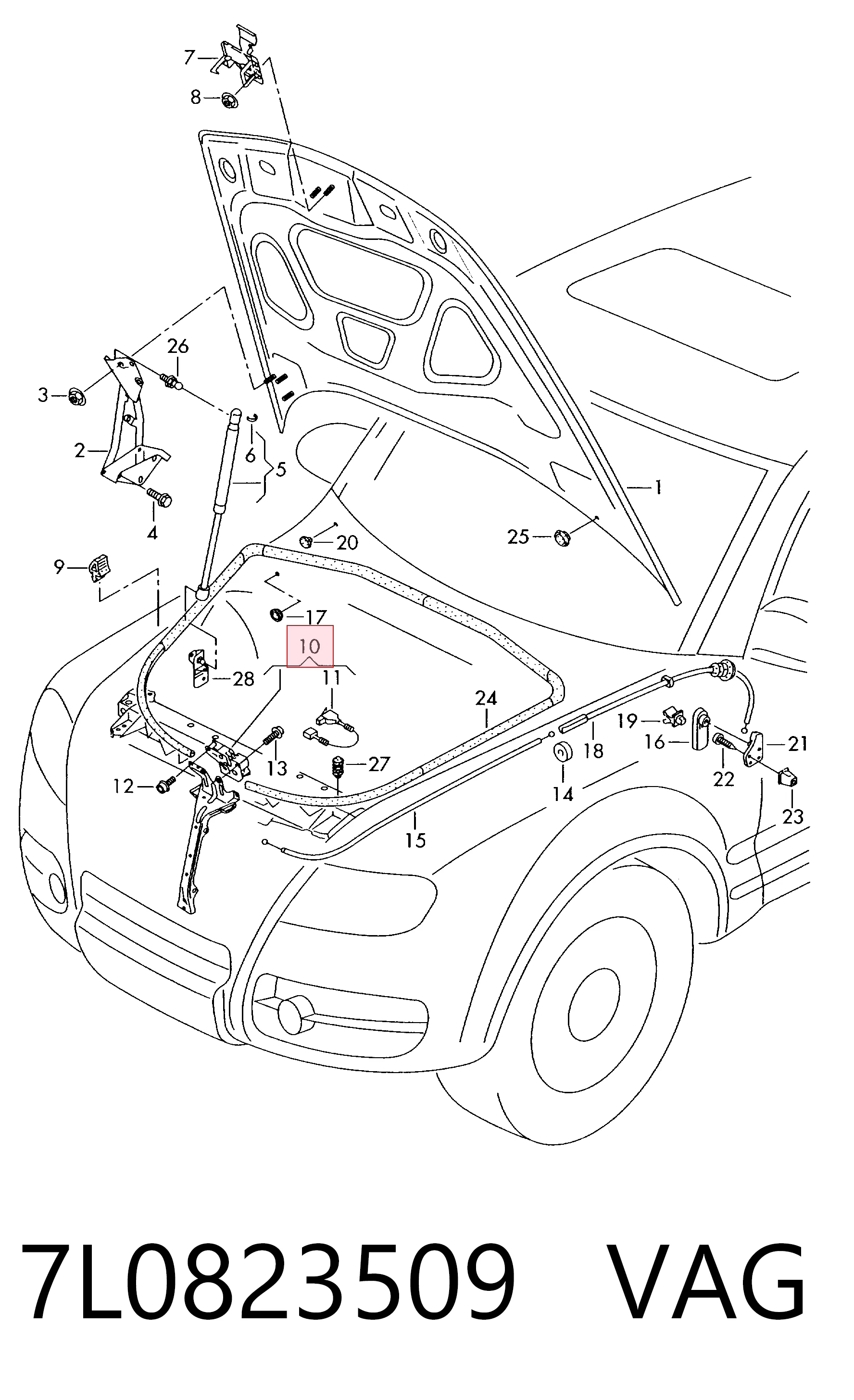 Compre Fecho da capota Volkswagen Touareg 1