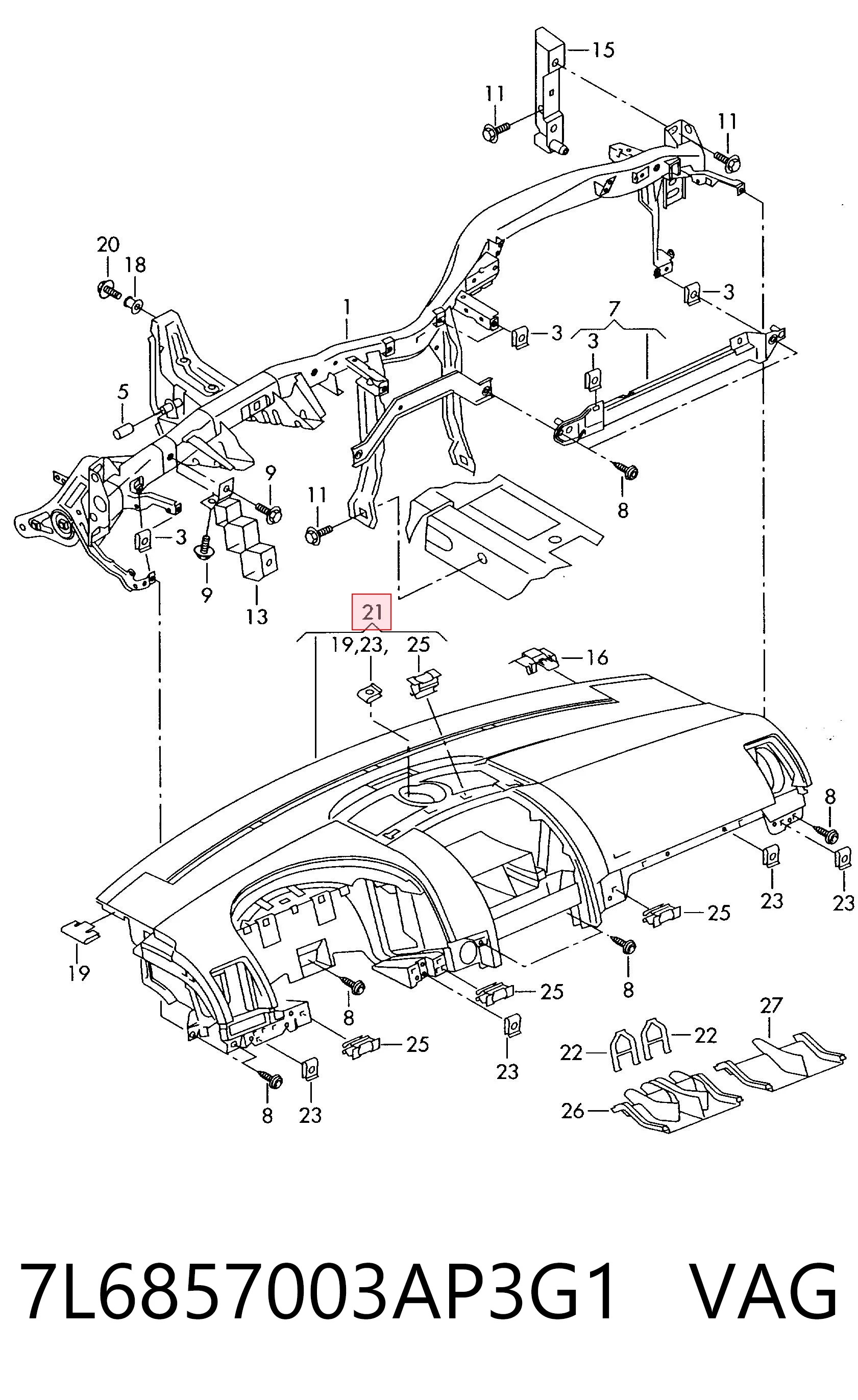 7L6857003AP3G1 VAG