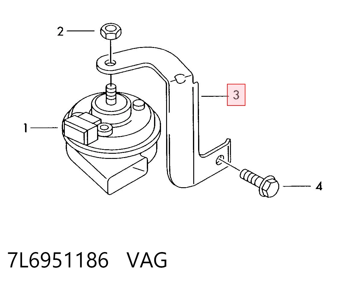 7L6951186 VAG Sinal sonoro (cláxon)