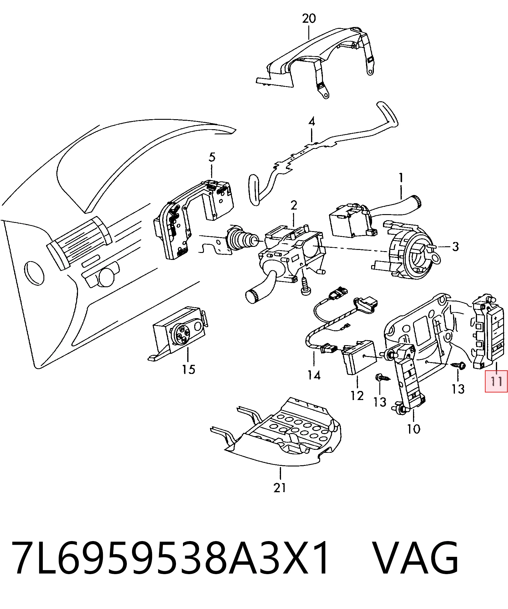 7L6959538A3X1 VAG