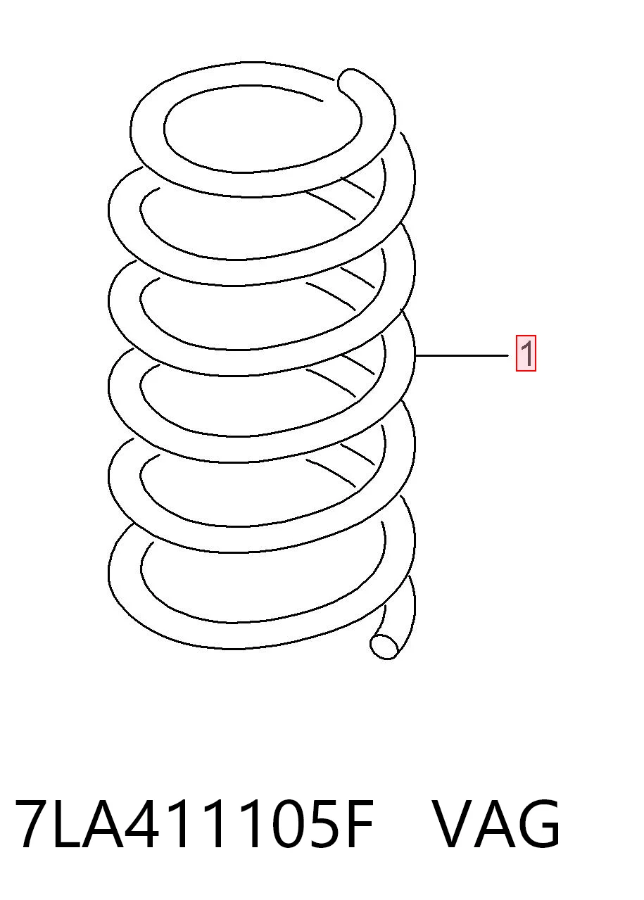 7LA411105F VAG Mola dianteira