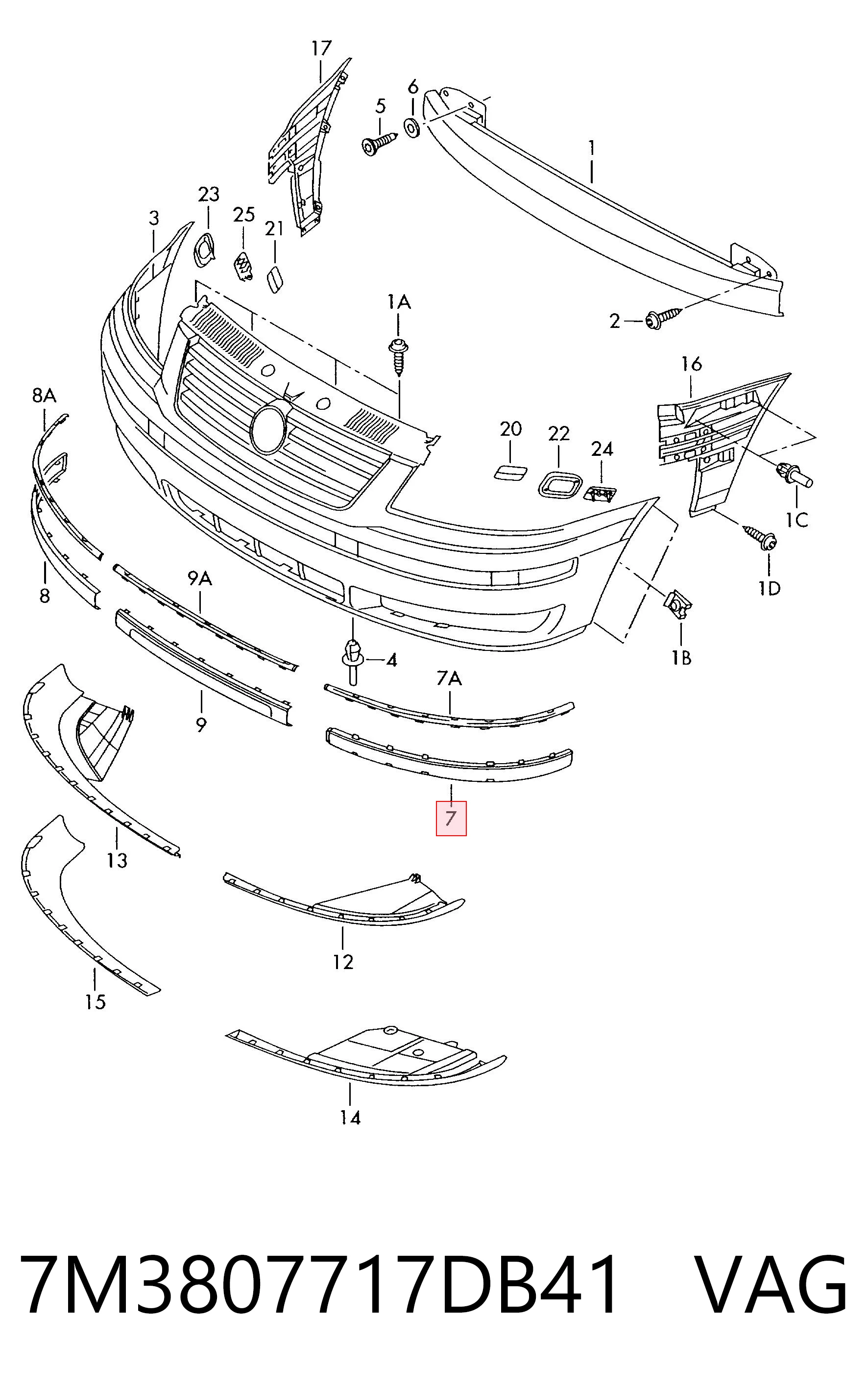 7M3807717DB41 VAG