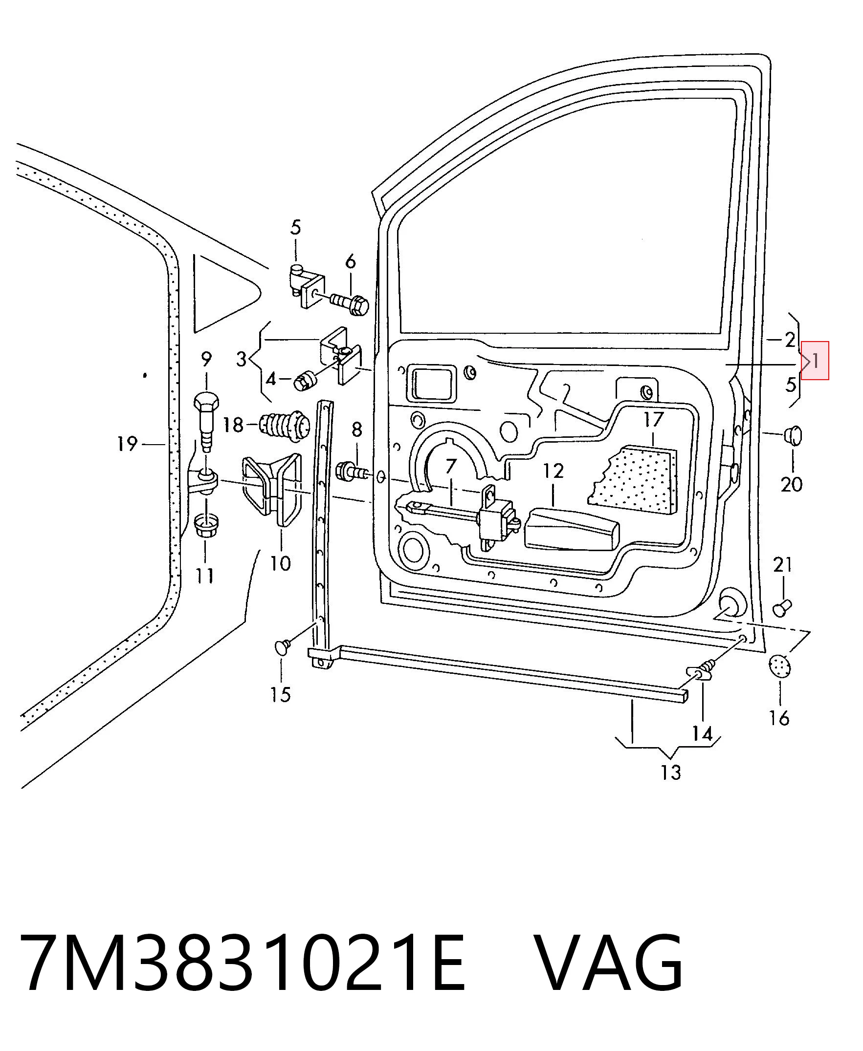 Porta dianteira esquerda Seat Alhambra  7V8, 7V9