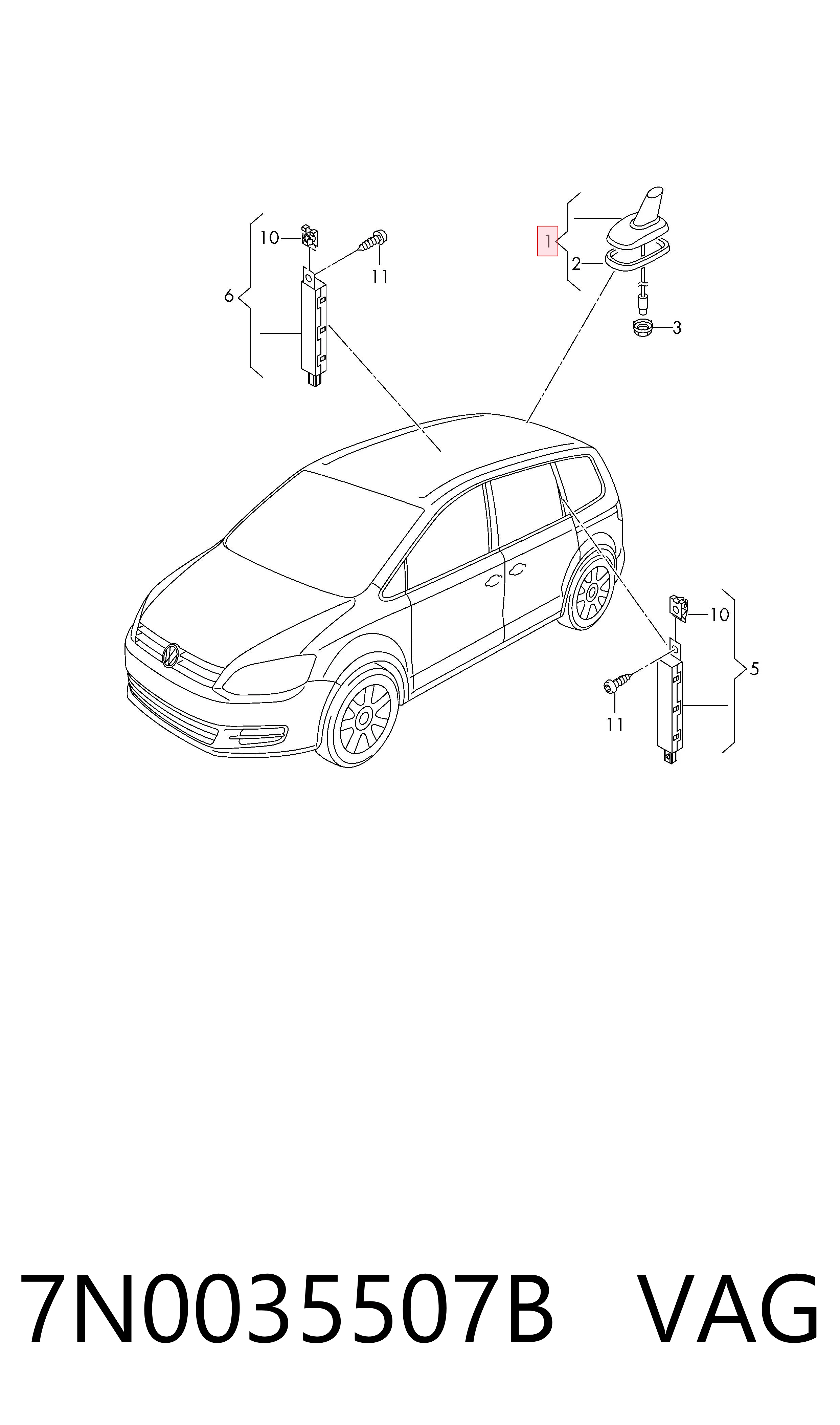 Antena VAG 7N0035507B preço, a partir de 271,71 USD