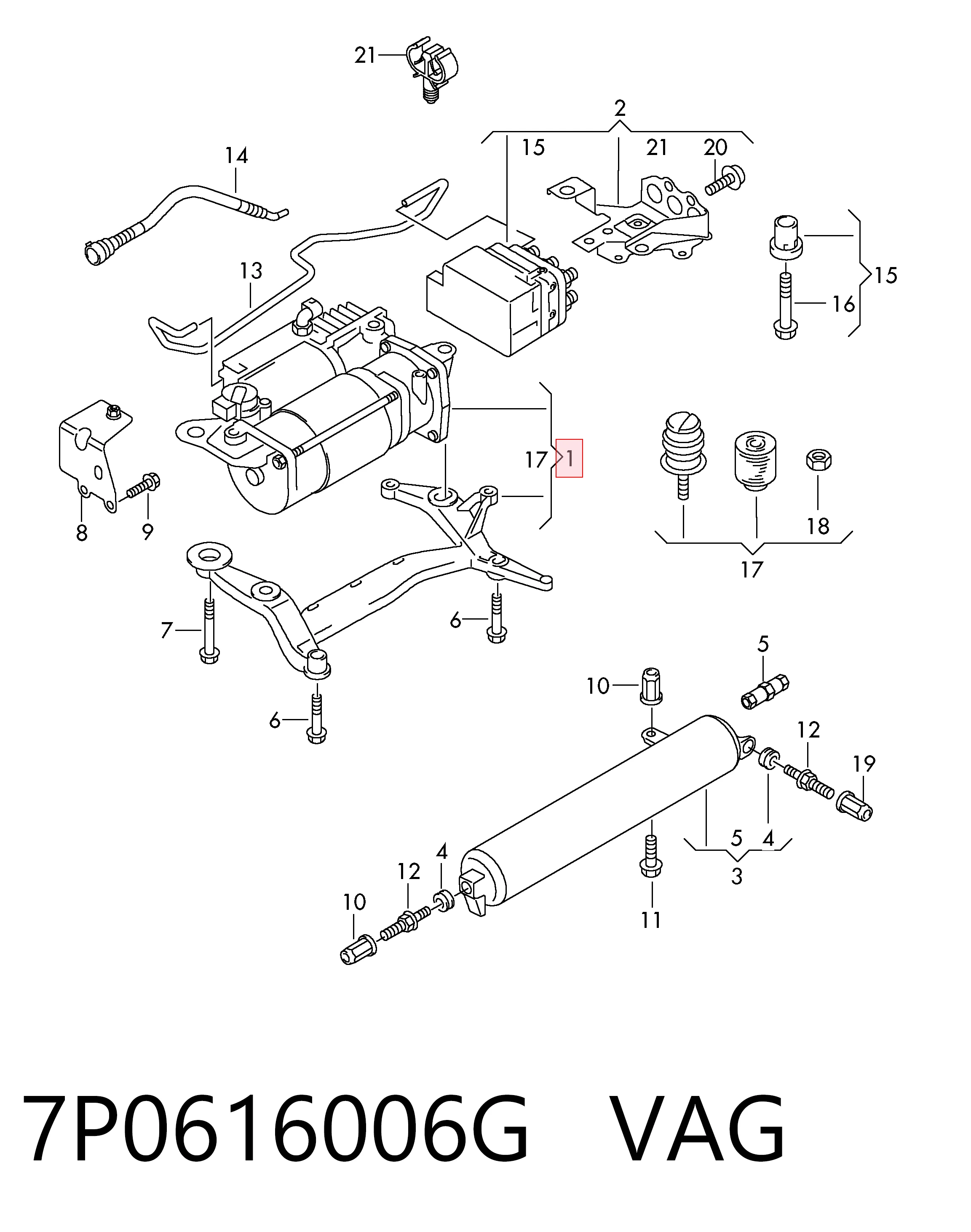 3L698005 AND Compressor de bombeio pneumático (de amortecedores)