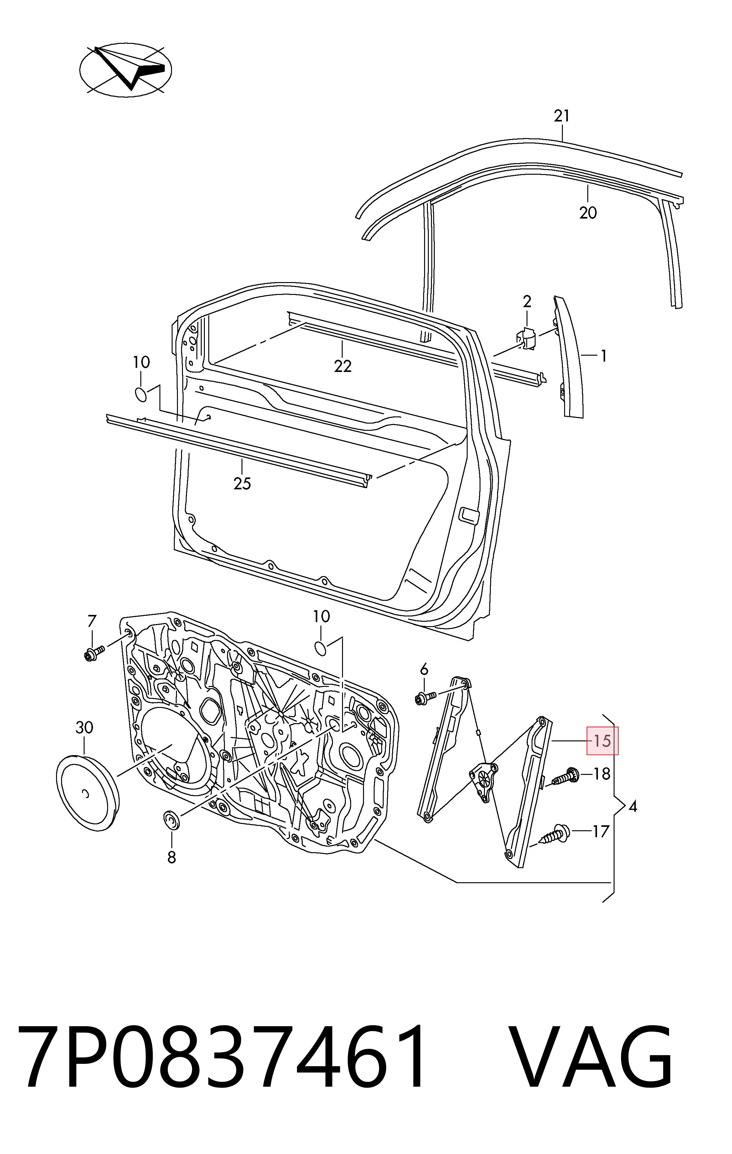 Mecanismo de acionamento de vidro da porta dianteira esquerda para Volkswagen Touareg 7P5, 7P6