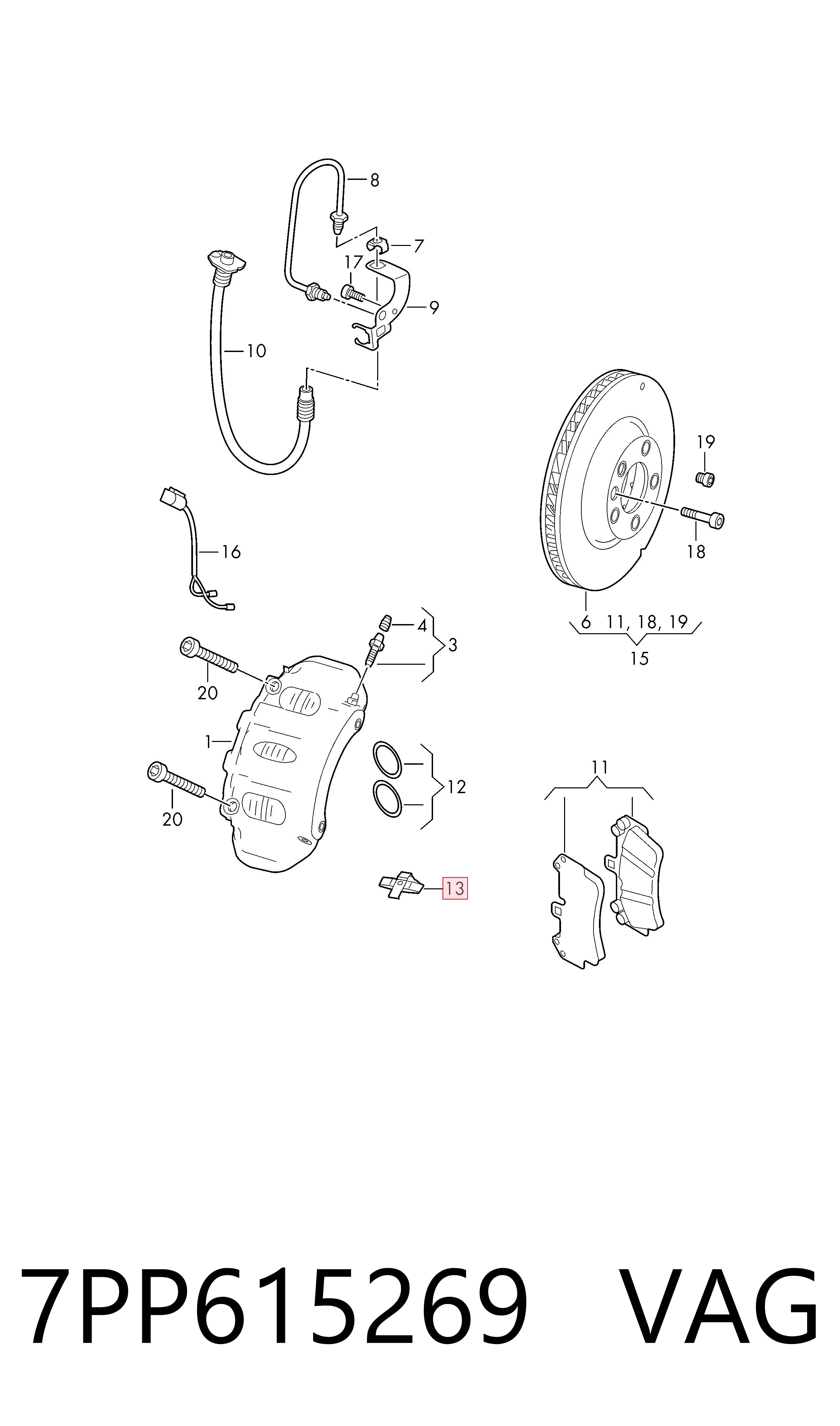 Fechadura de mola de suporte VAG 7PP615269 preço, a partir de 8,87 USD