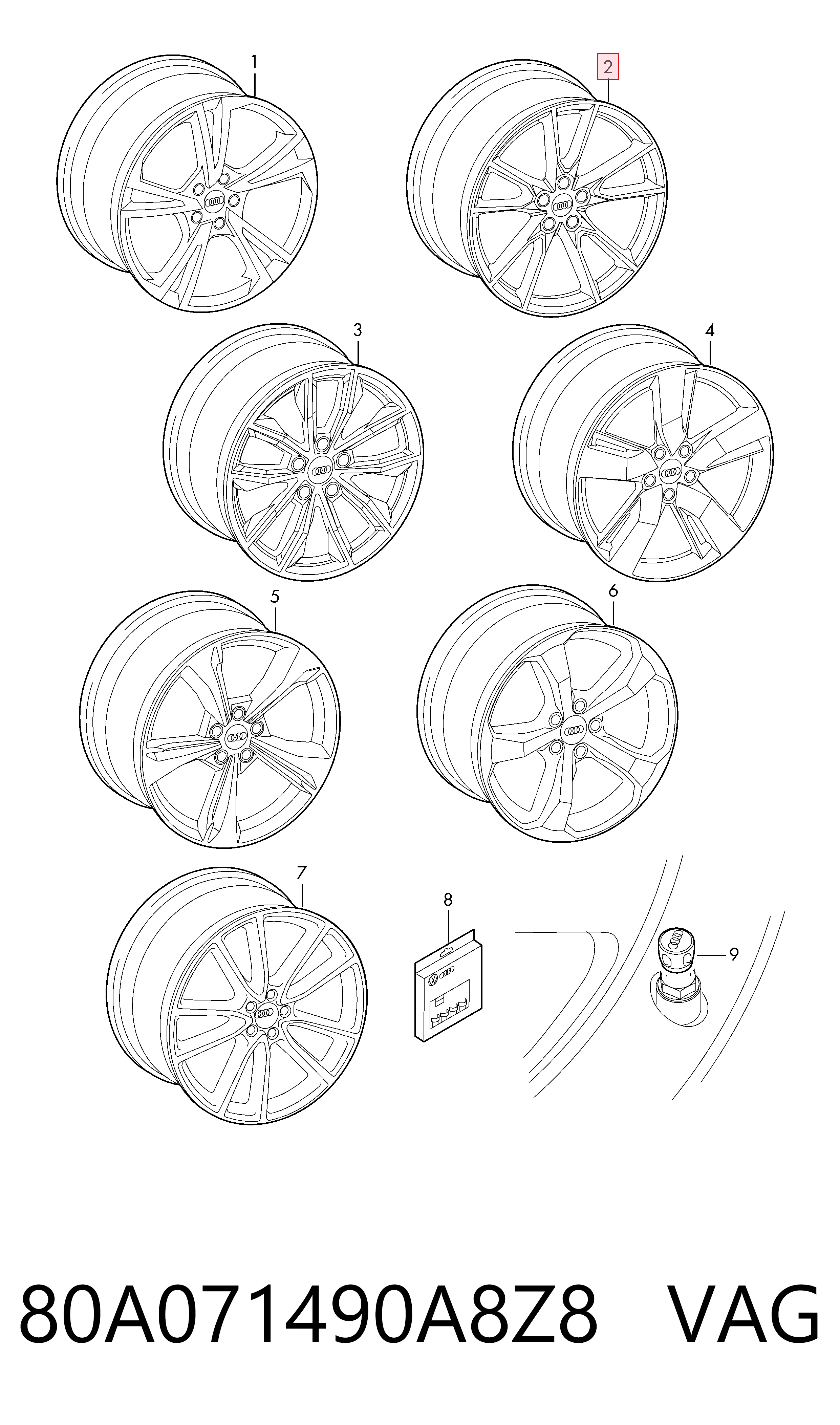 80A071490A8Z8 VAG