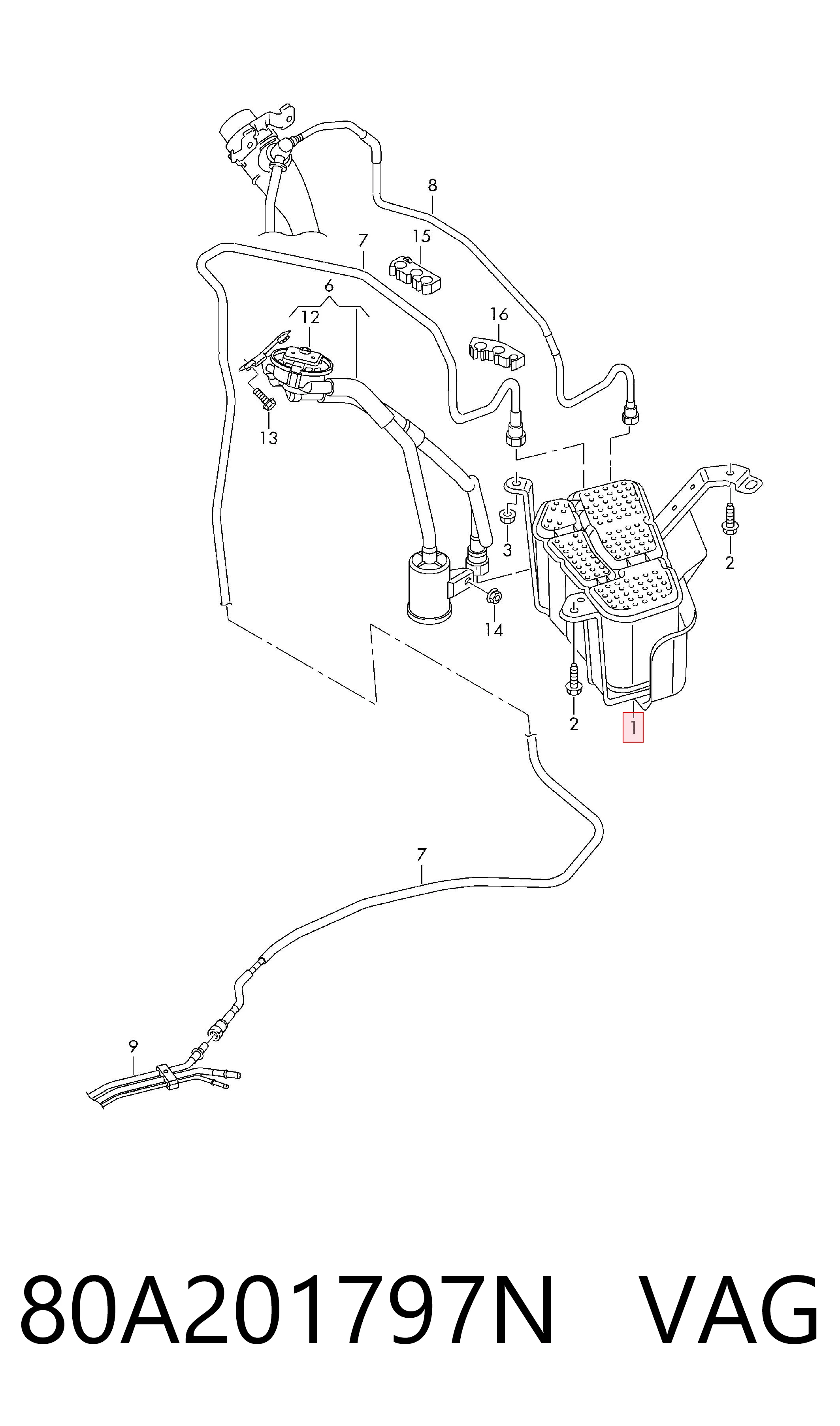 Compre Adsorvedor dos vapores de combustível Audi Q5 