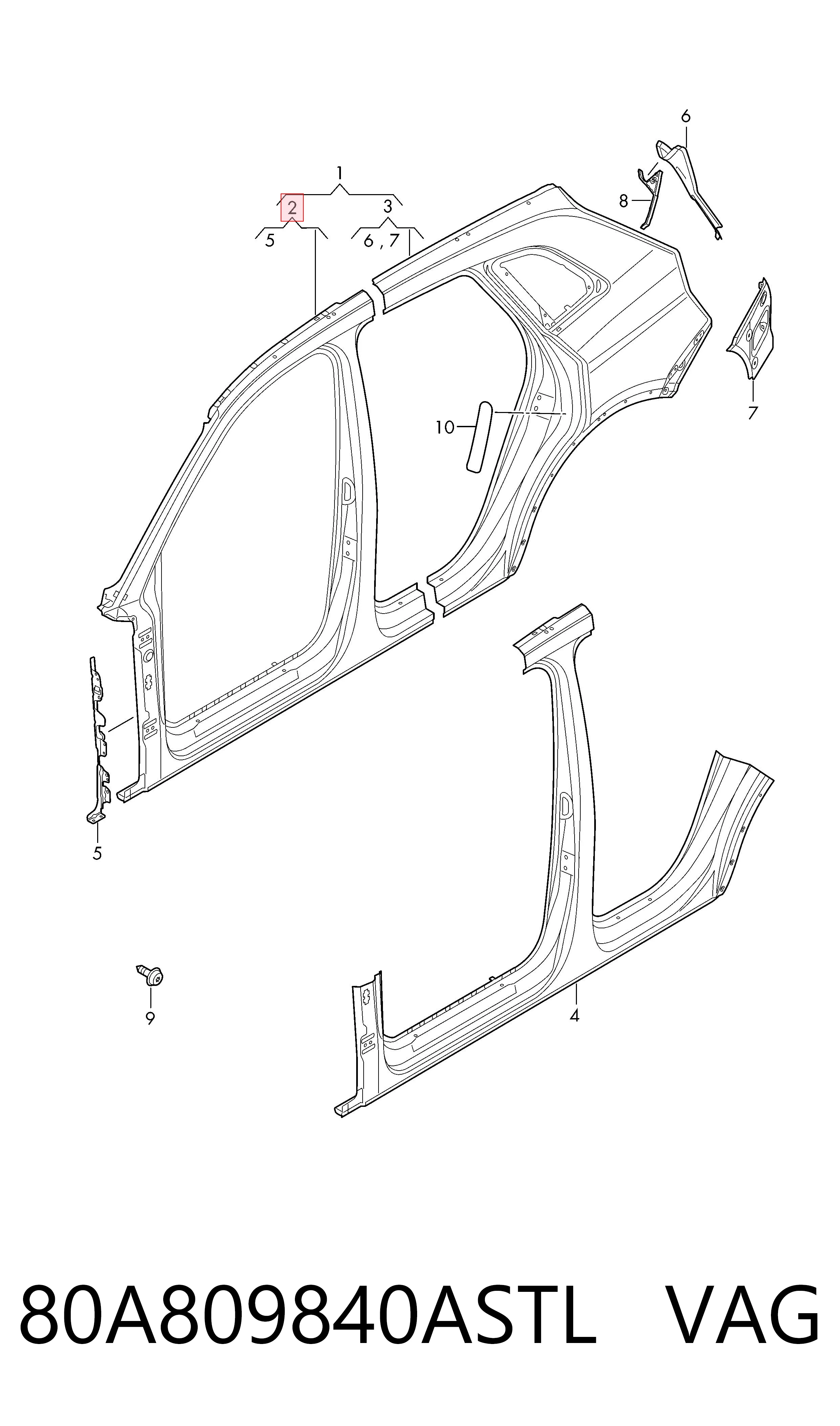 80A809840ASTL VAG