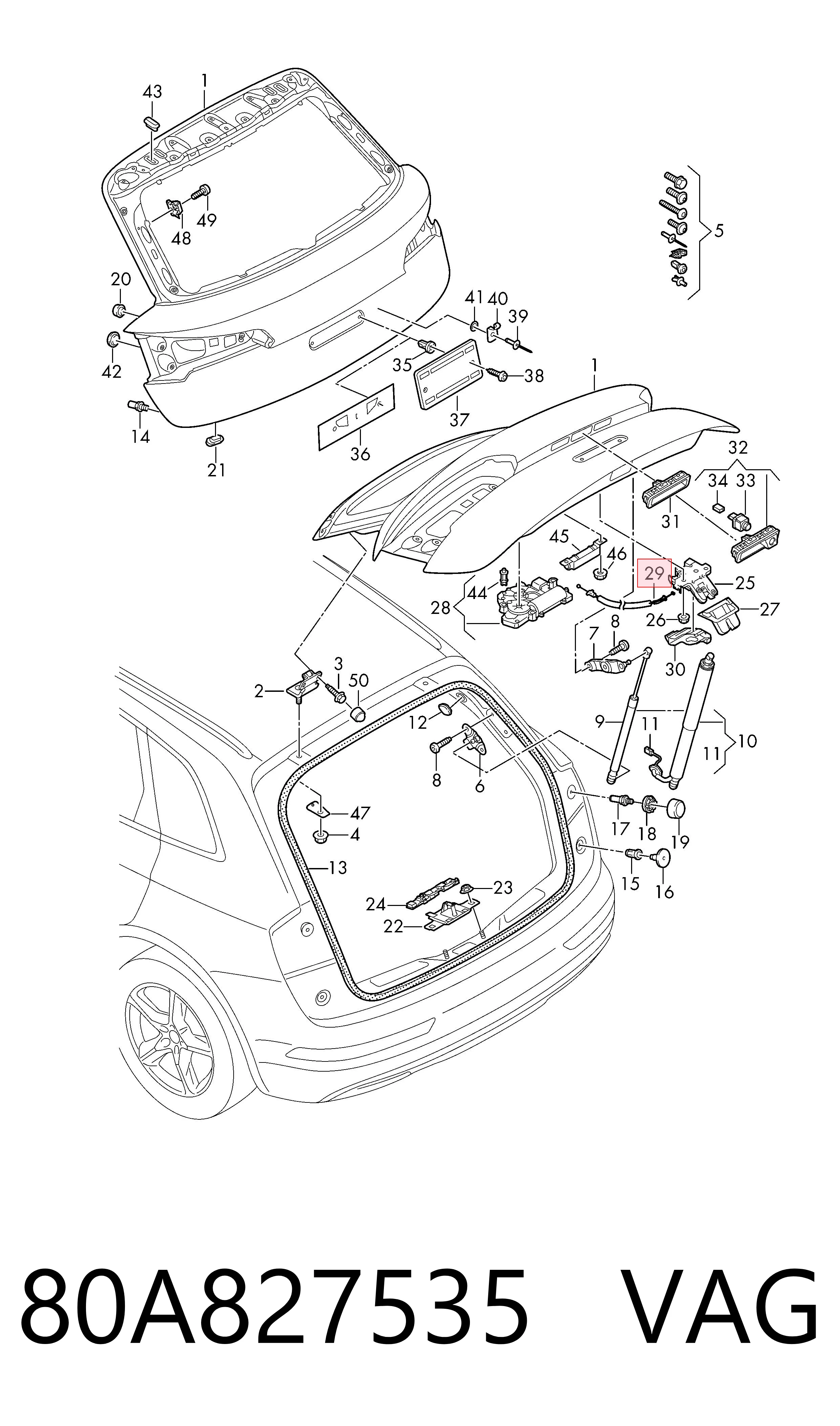  VAG 80A827535 preço, a partir de 29,28 USD