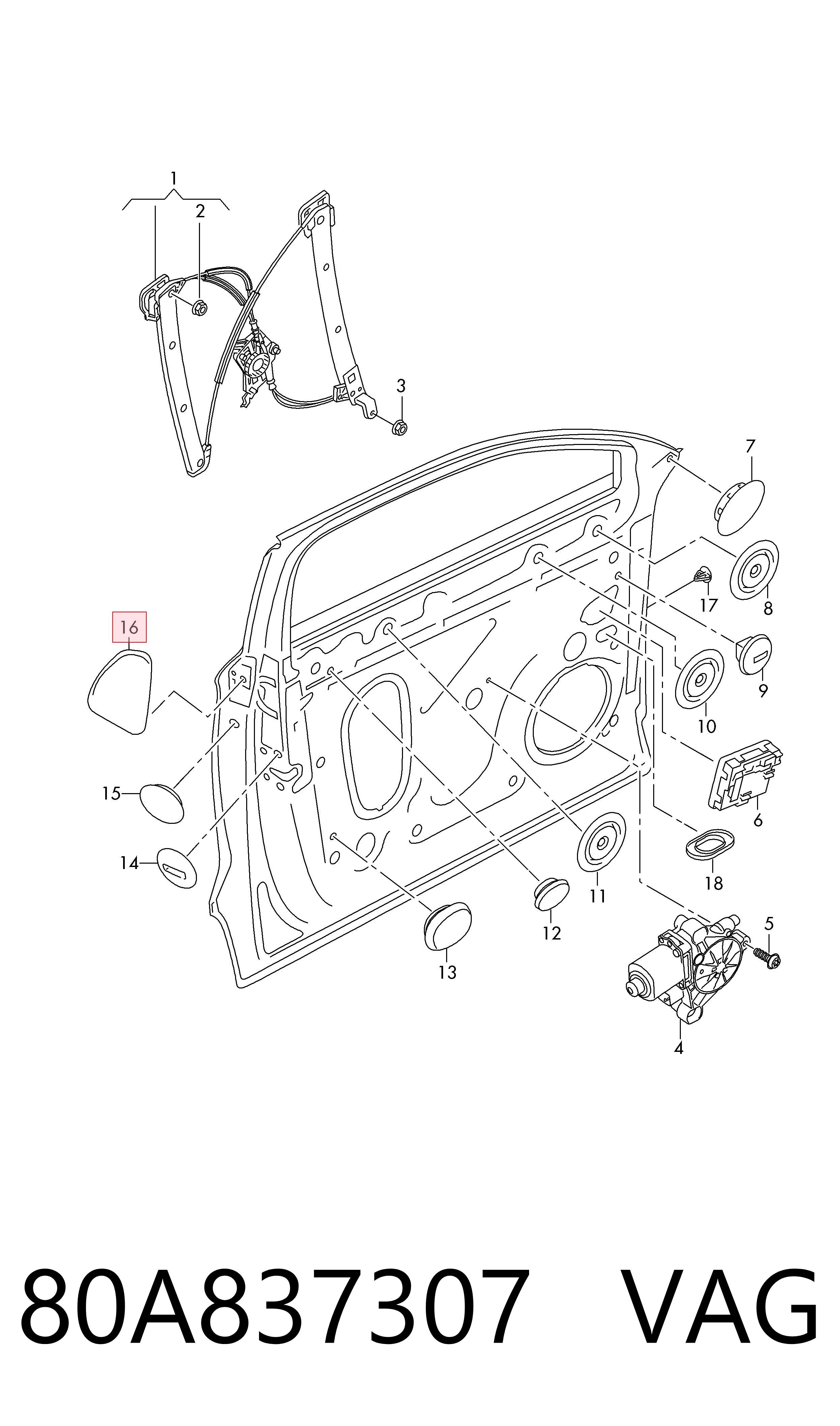  VAG 80A837307 preço, a partir de 7,26 USD