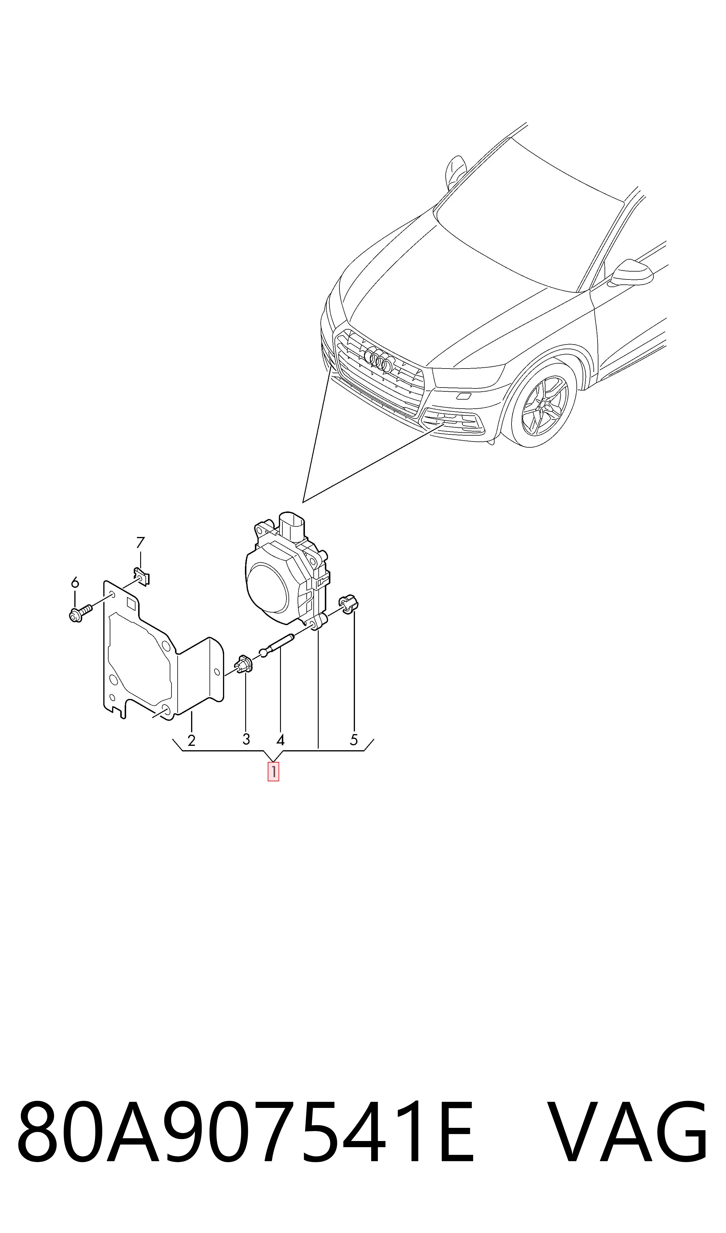  VAG 80A907541E preço, a partir de 2475,52 USD