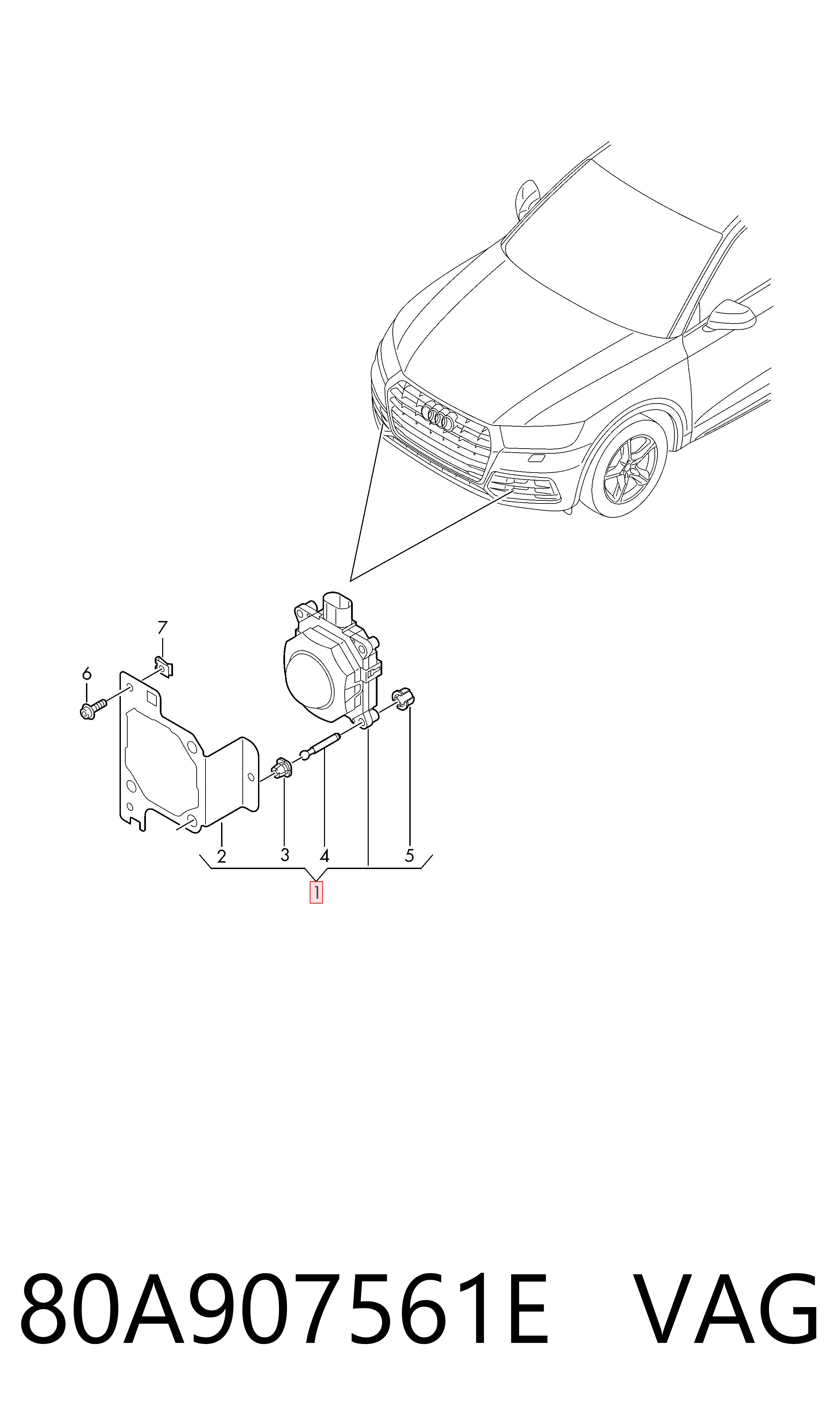  VAG 80A907561E preço, a partir de 2668,22 USD