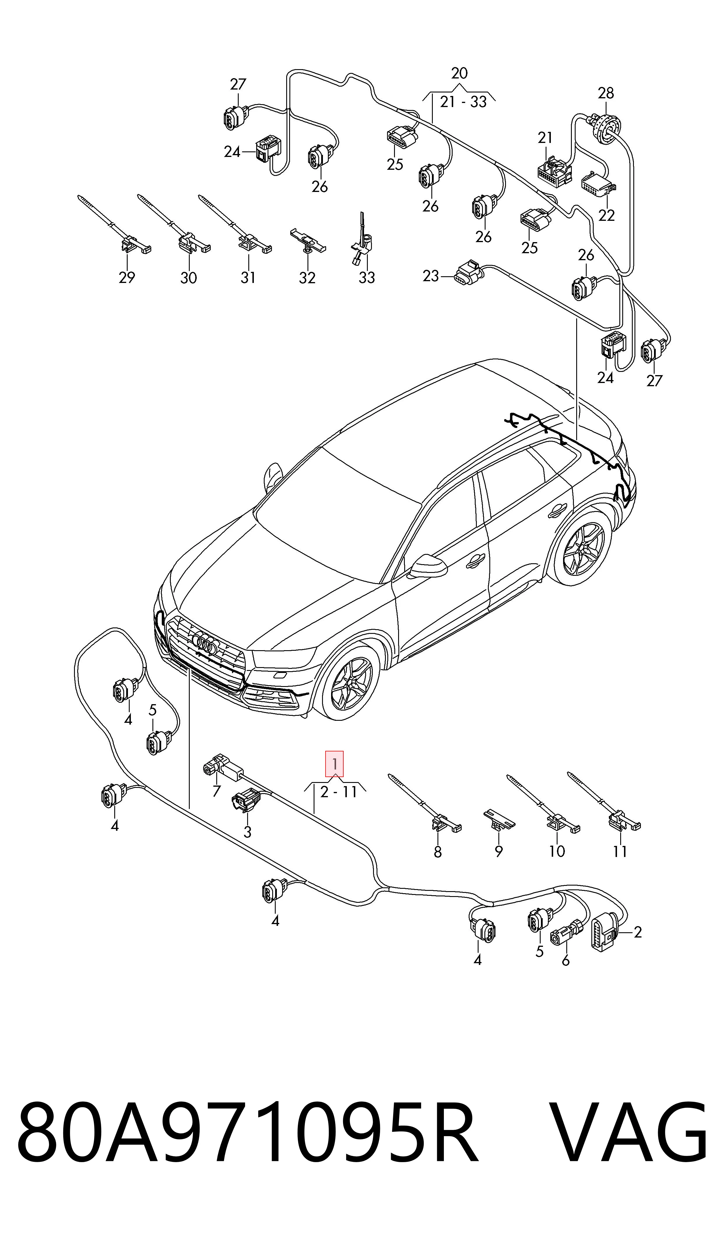  VAG 80A971095R preço, a partir de 215,64 USD