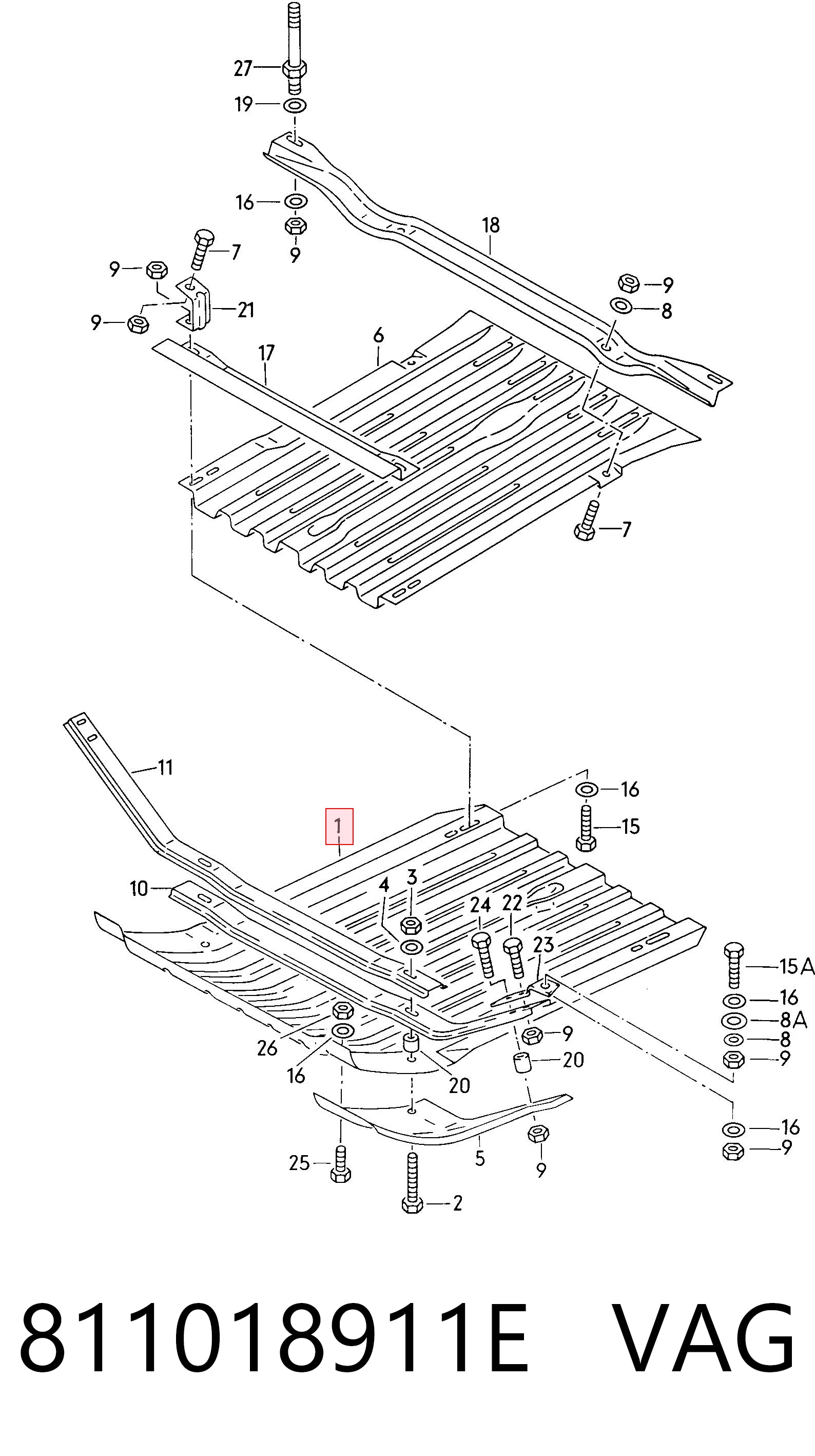Proteção de motor, de panela (da seção de motor) Audi 80  89, 89Q, 8A ao melhor preço