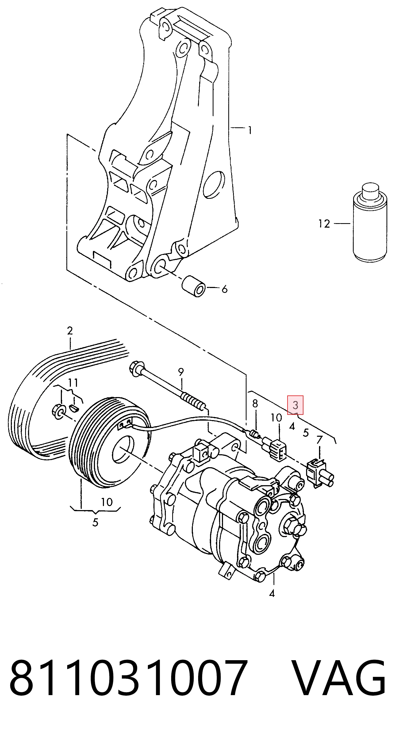 Compressor de aparelho de ar condicionado Skoda Felicia I 791, 6U1