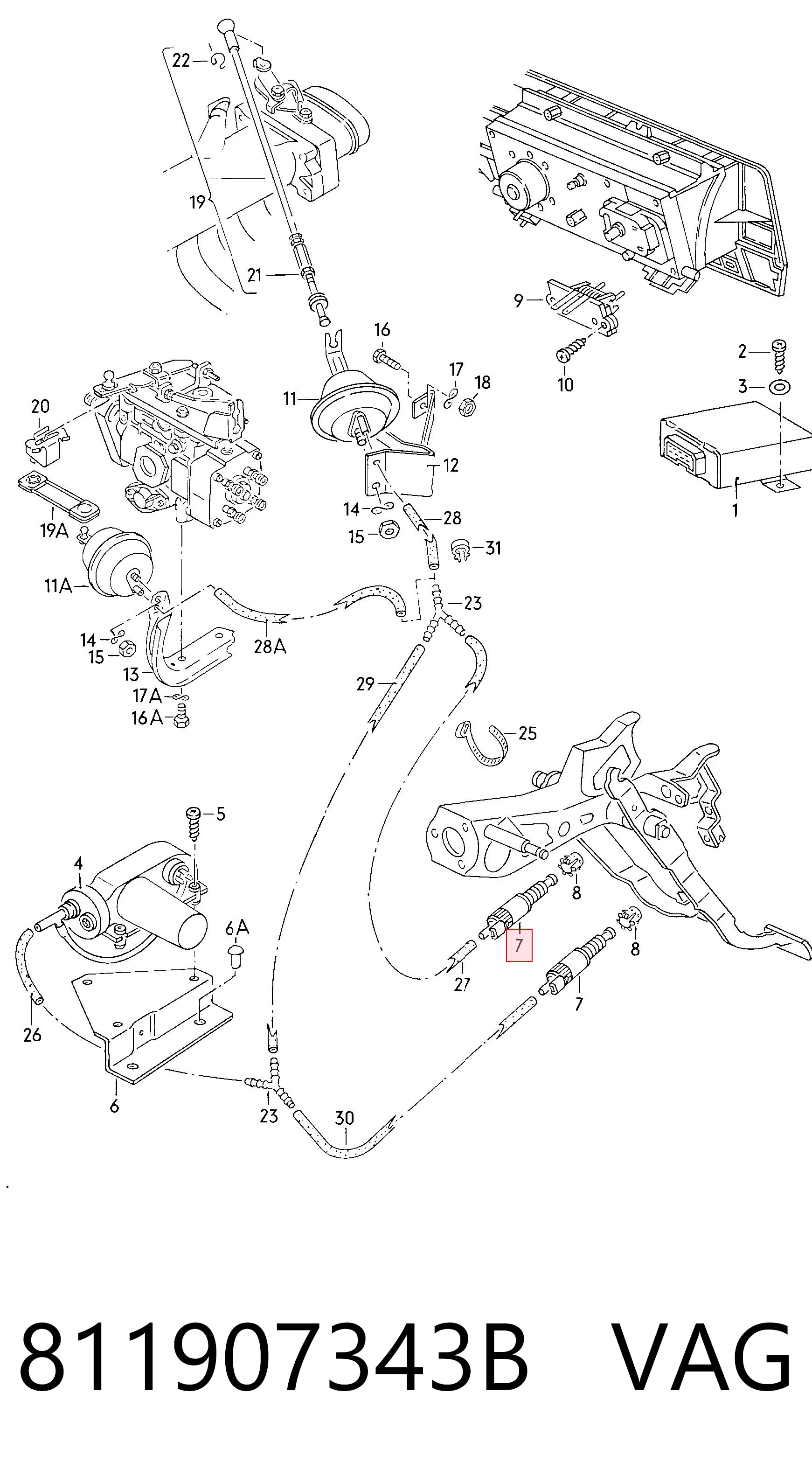 811907343B VAG Sensor de ativação de embraiagem