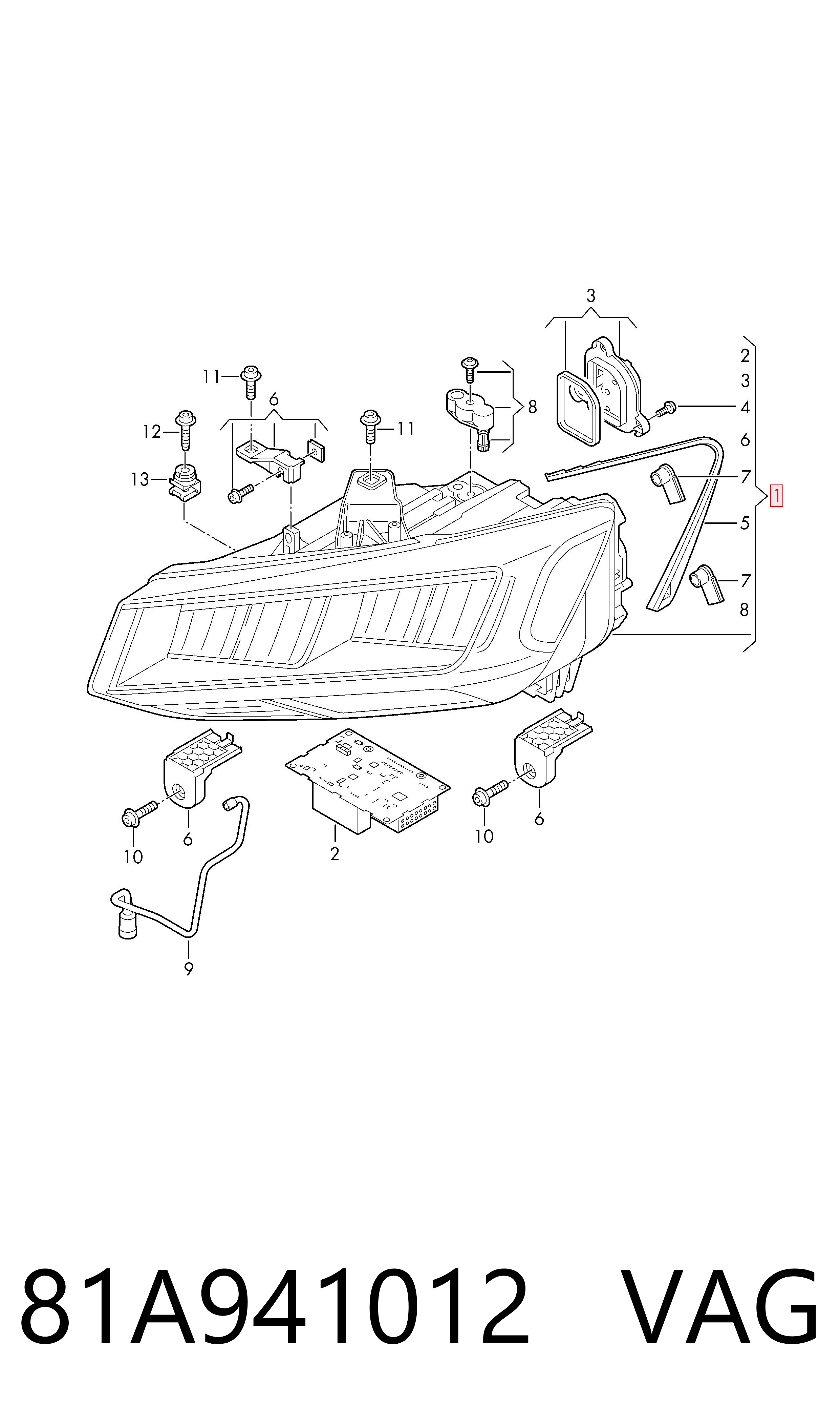  VAG 81A941012 preço, a partir de 936,33 USD